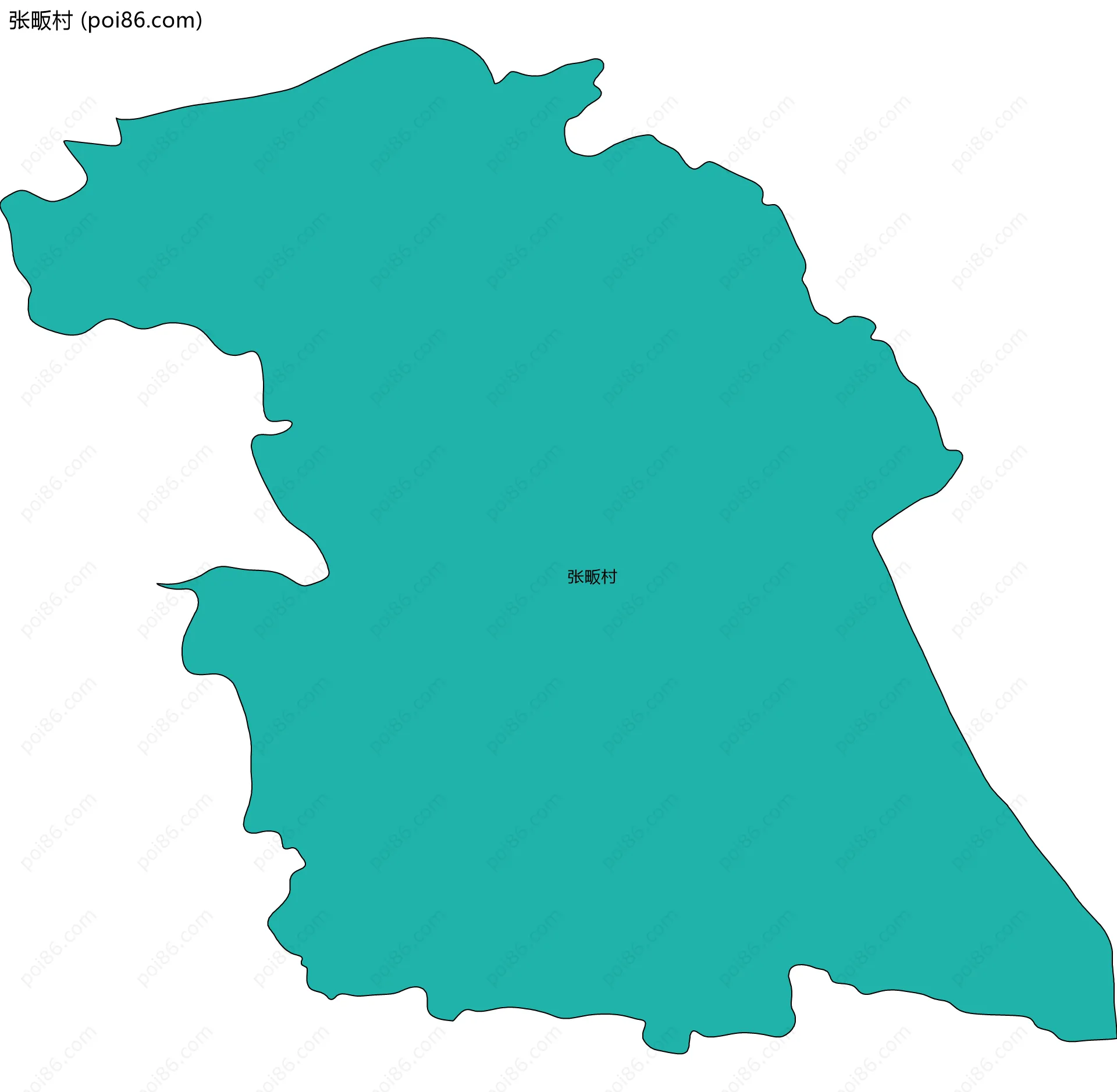 张畈村边界地图