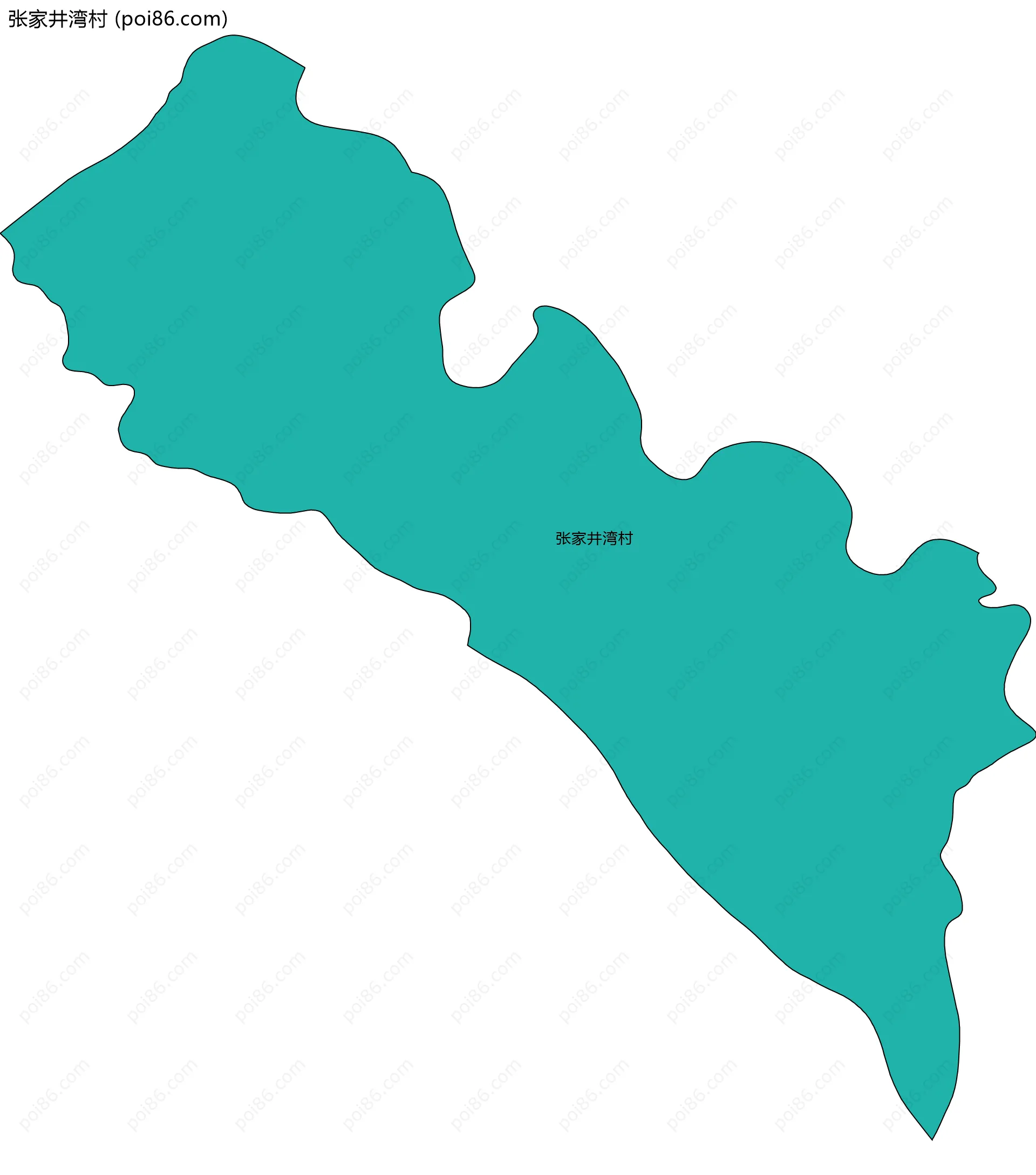 张家井湾村边界地图