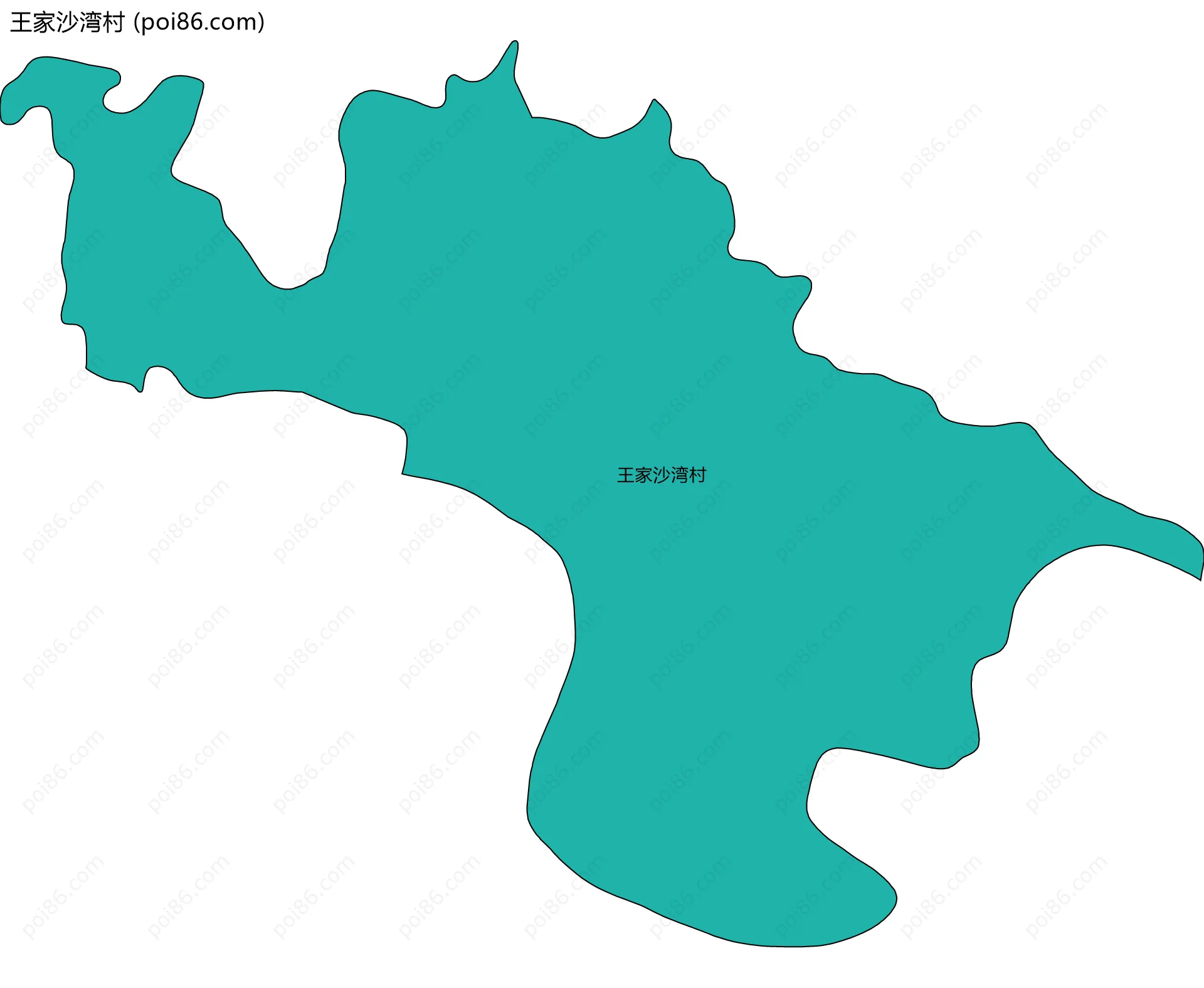 王家沙湾村边界地图