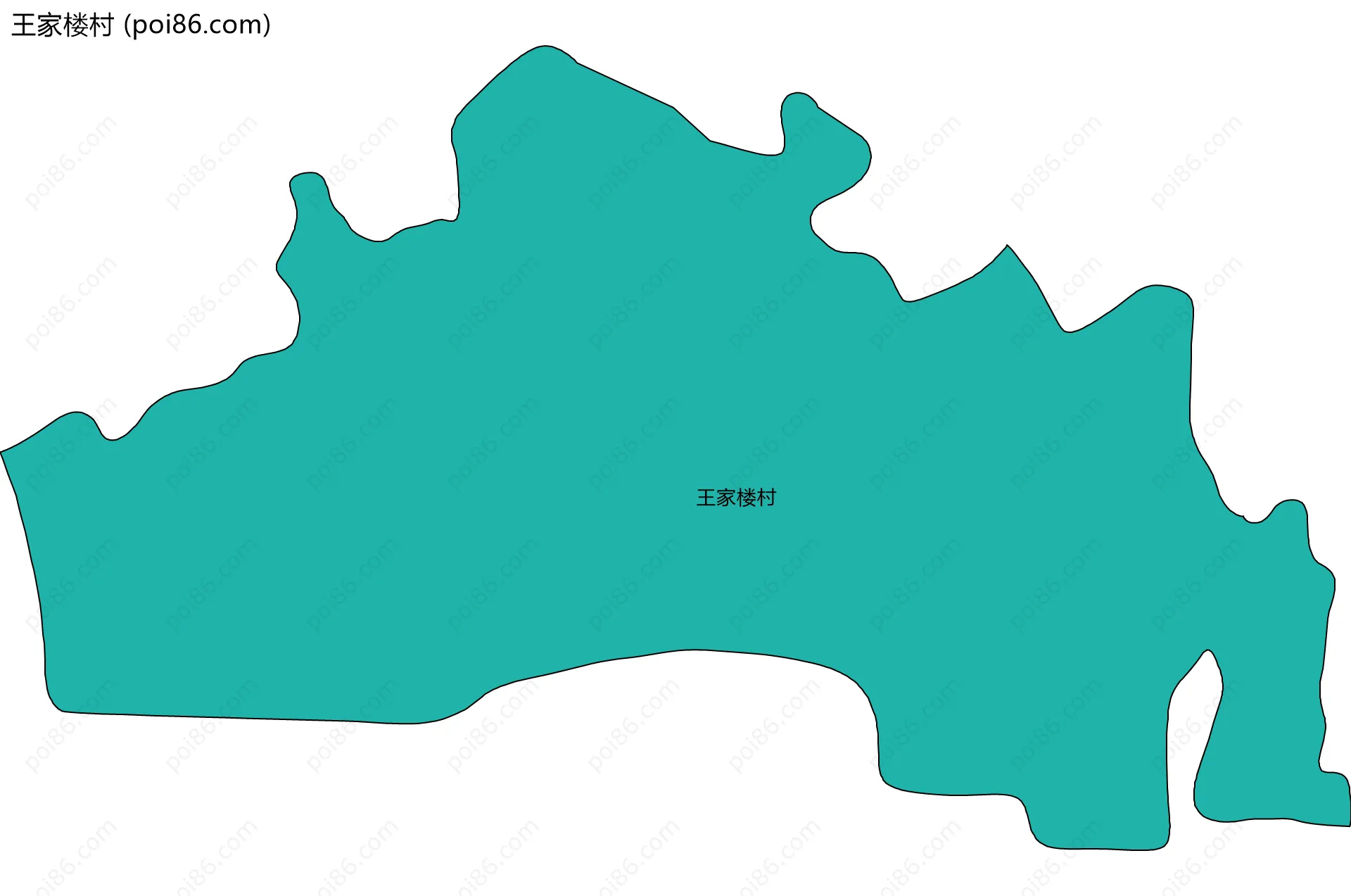 王家楼村边界地图