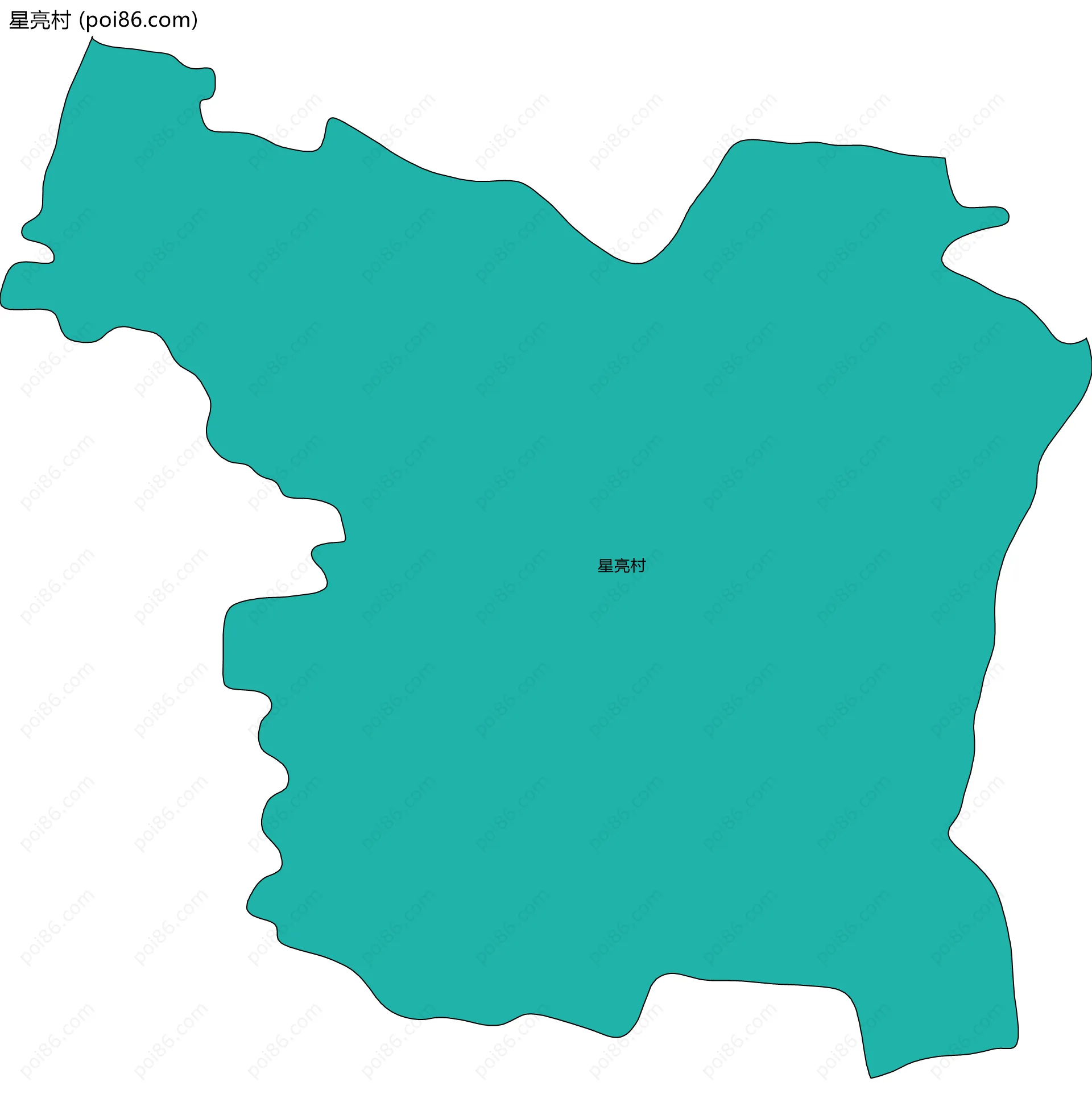 星亮村边界地图