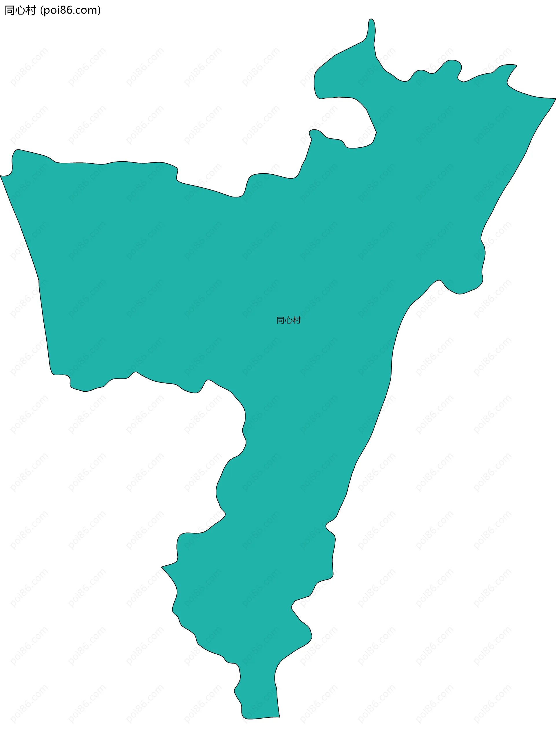 同心村边界地图