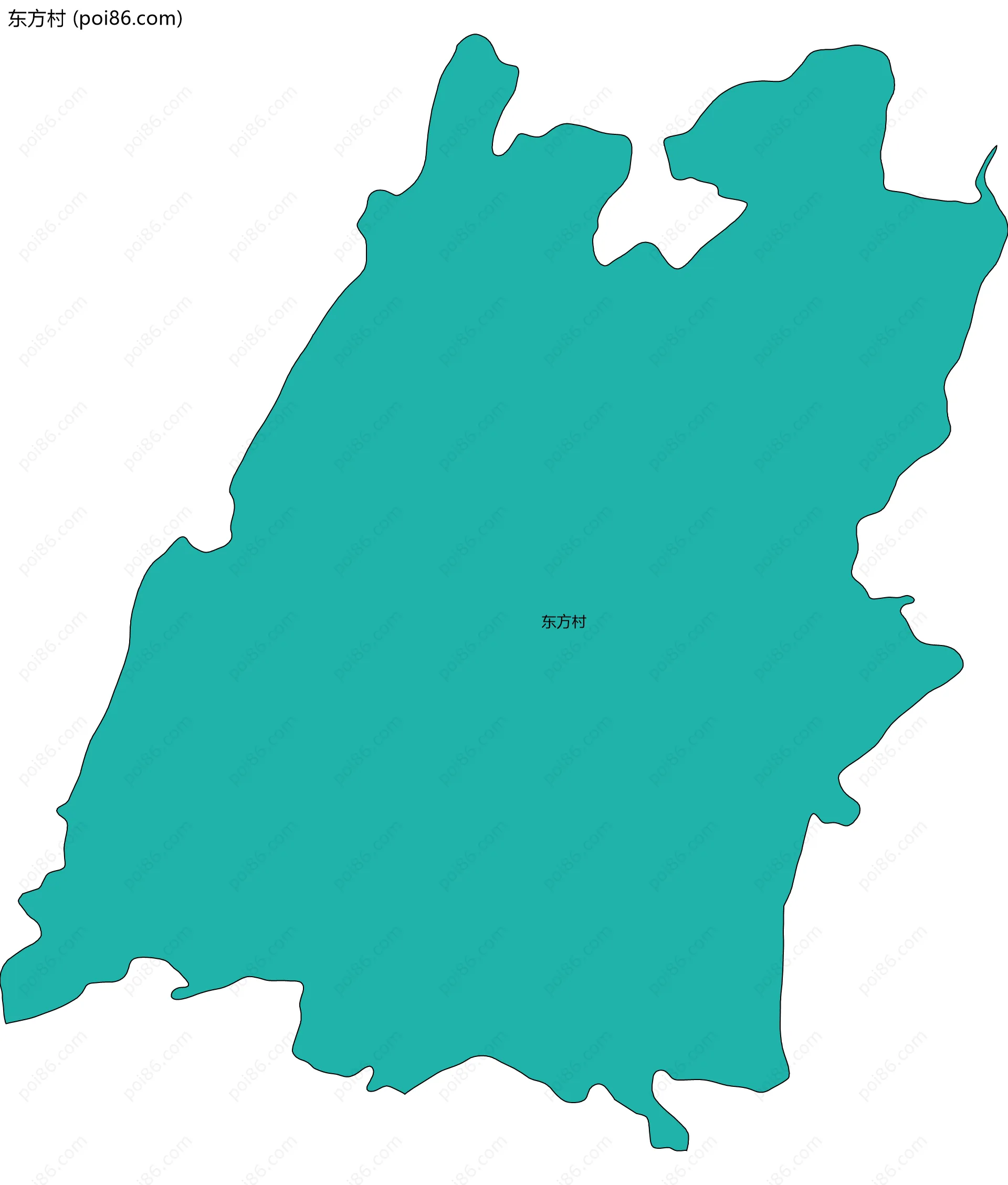 东方村边界地图