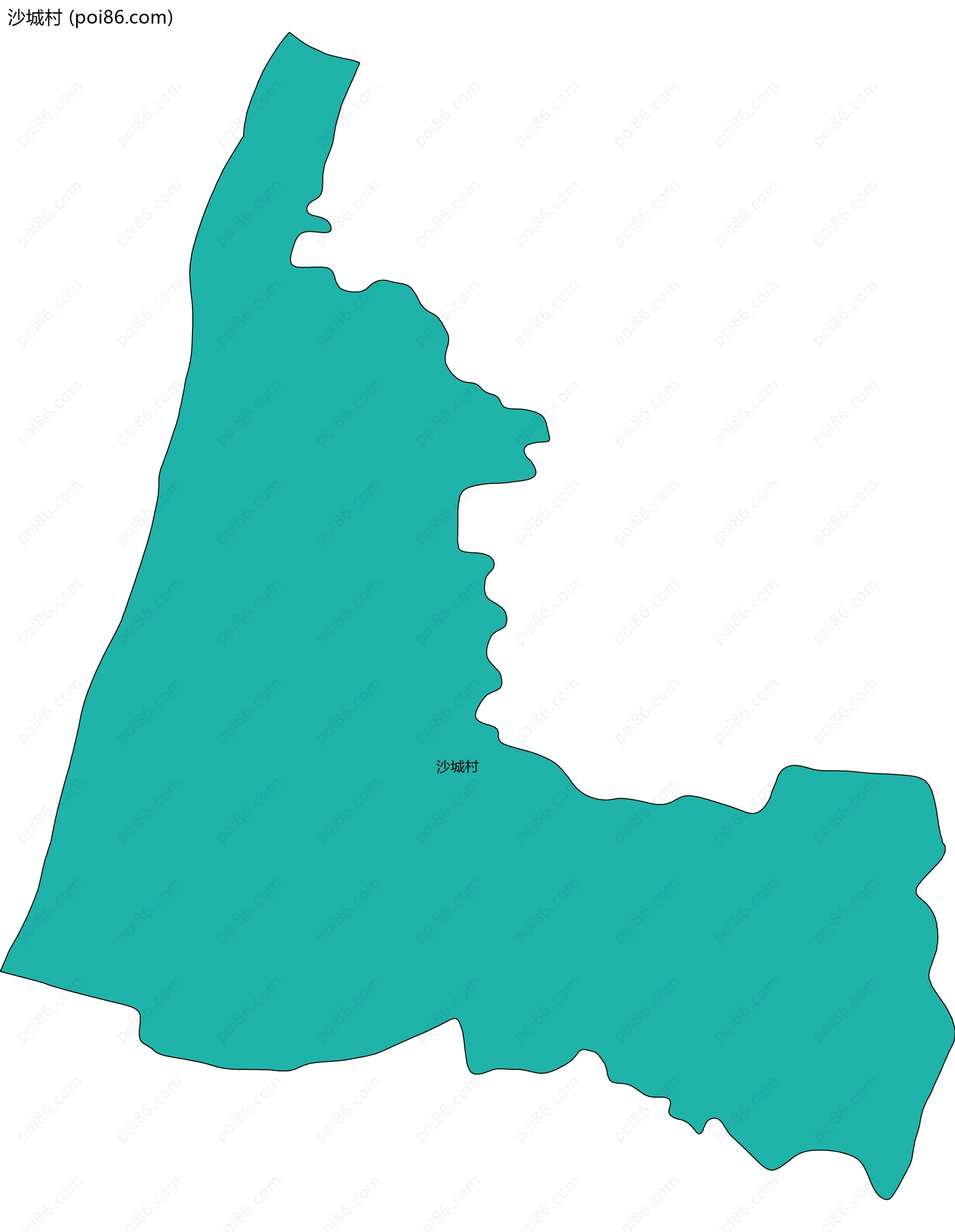 沙城村边界地图
