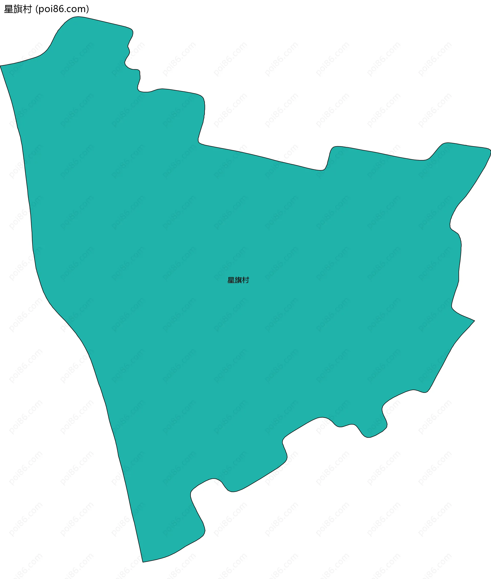 星旗村边界地图