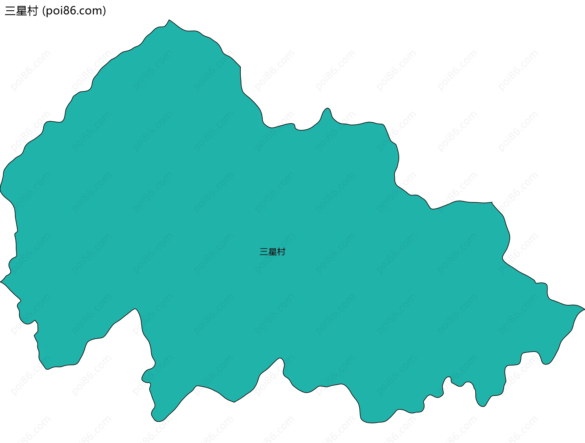三星村边界地图