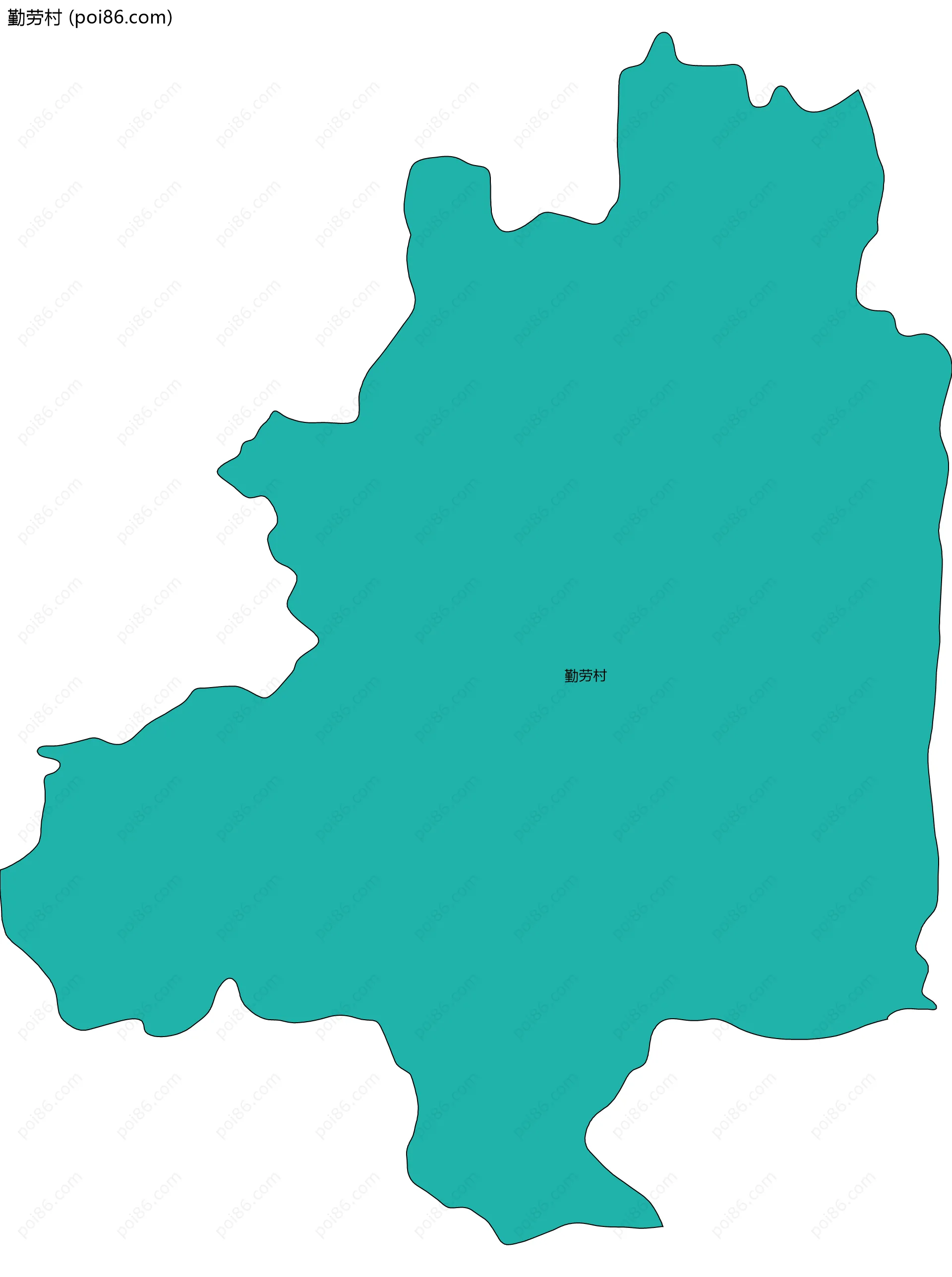 勤劳村边界地图
