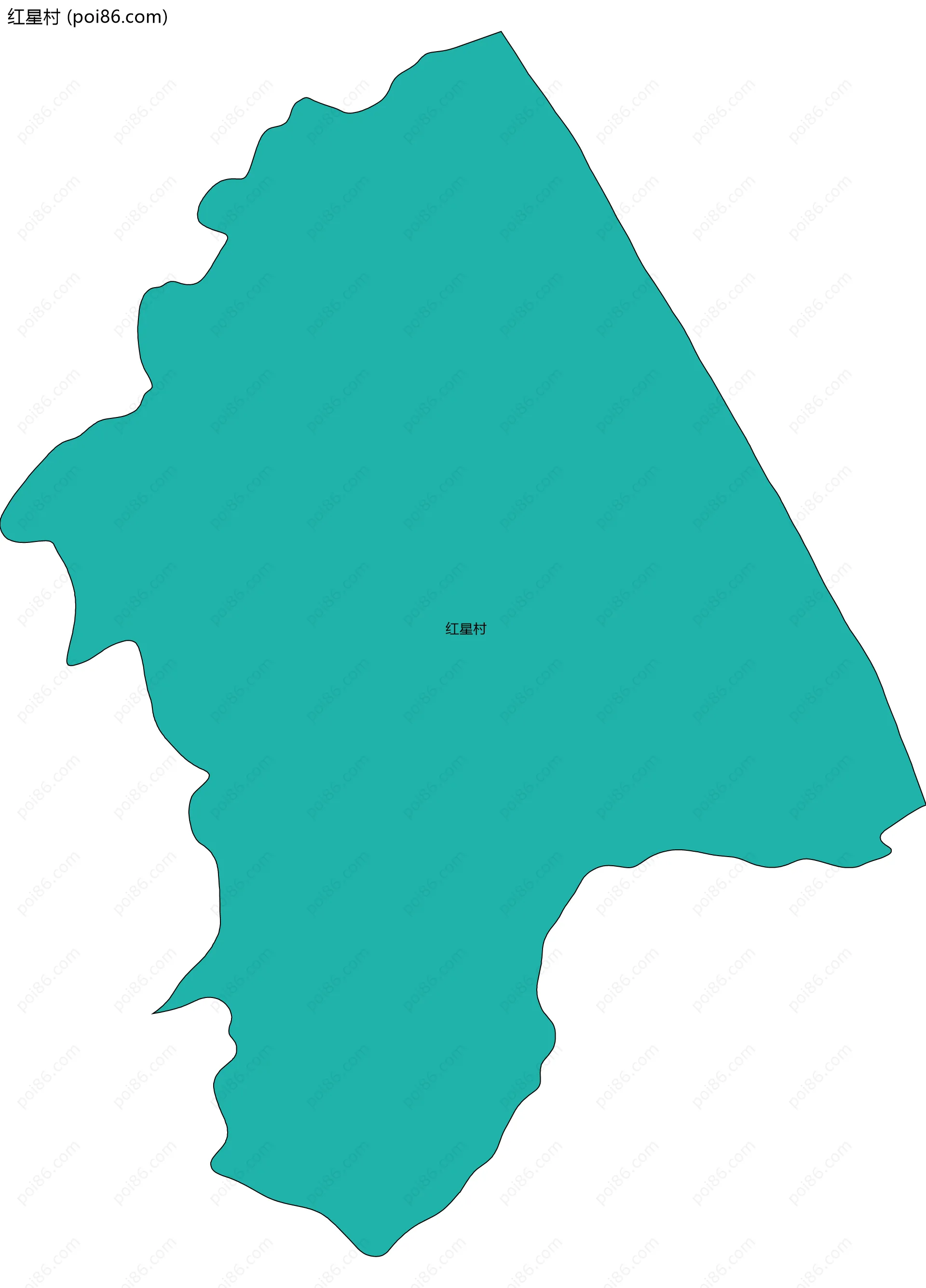 红星村边界地图