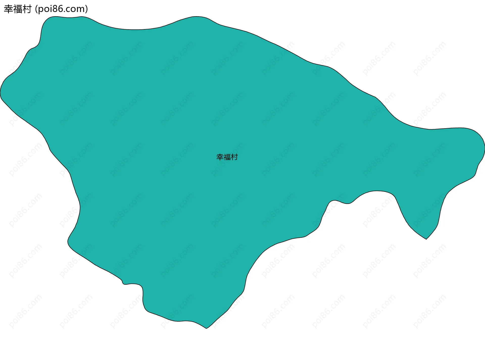 幸福村边界地图