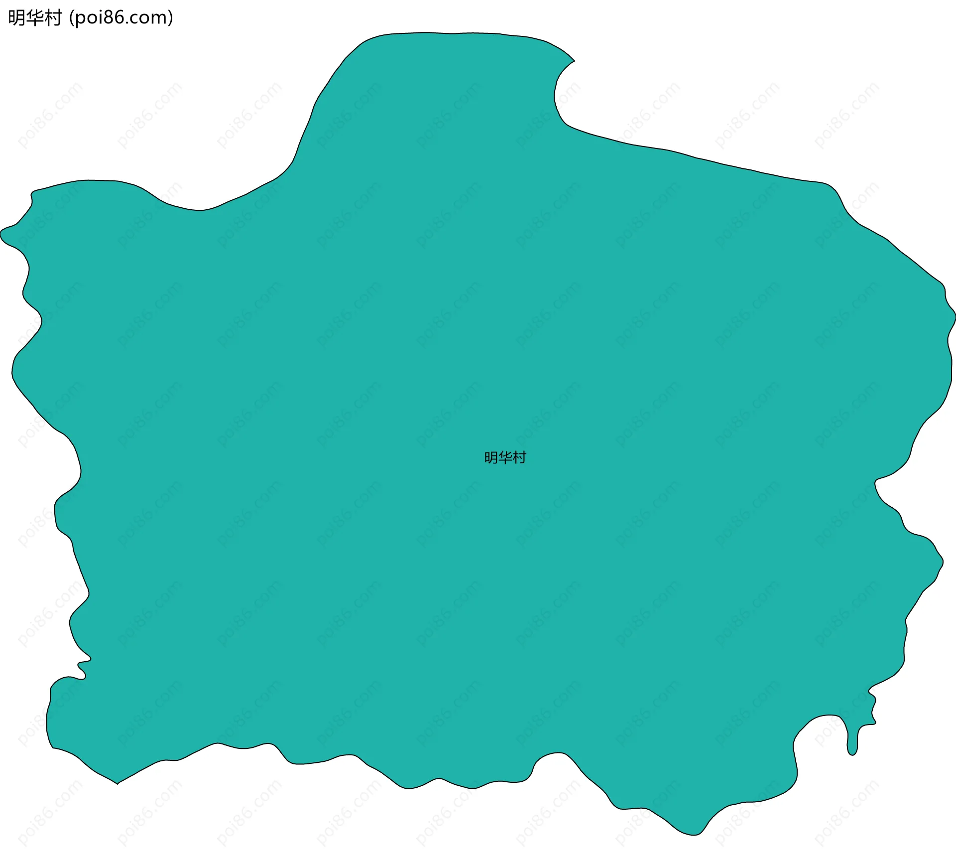 明华村边界地图
