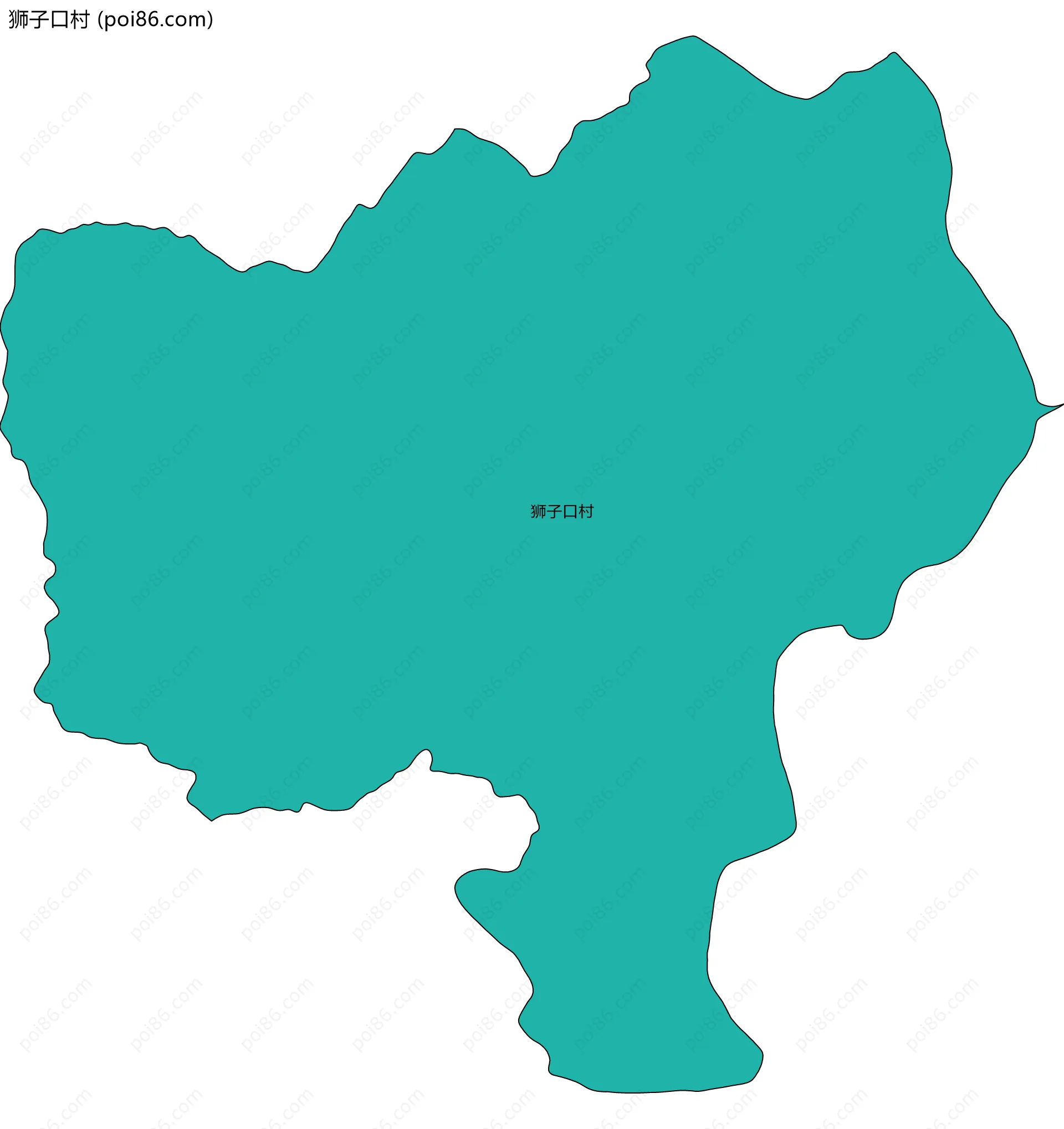 狮子口村边界地图