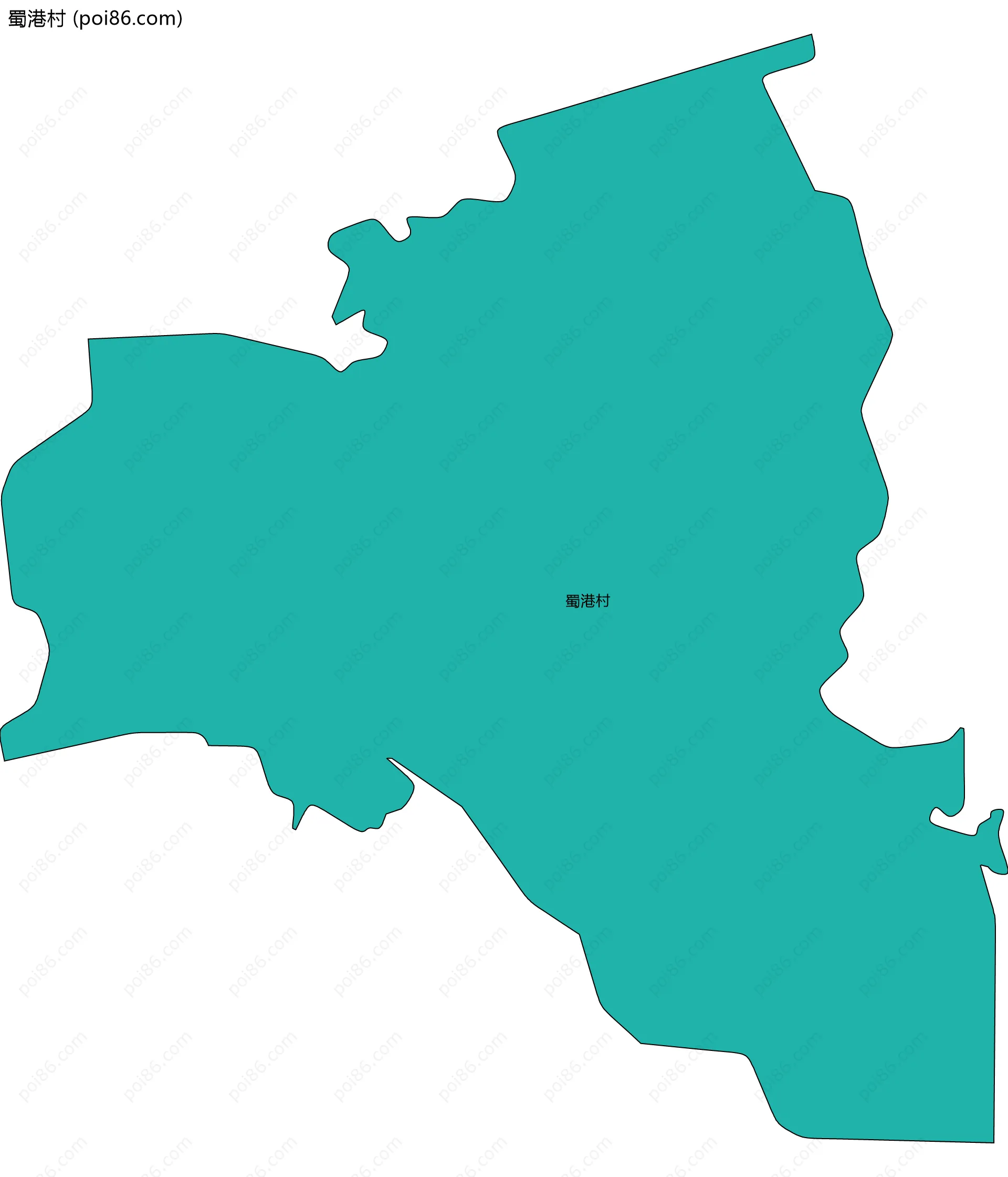 蜀港村边界地图