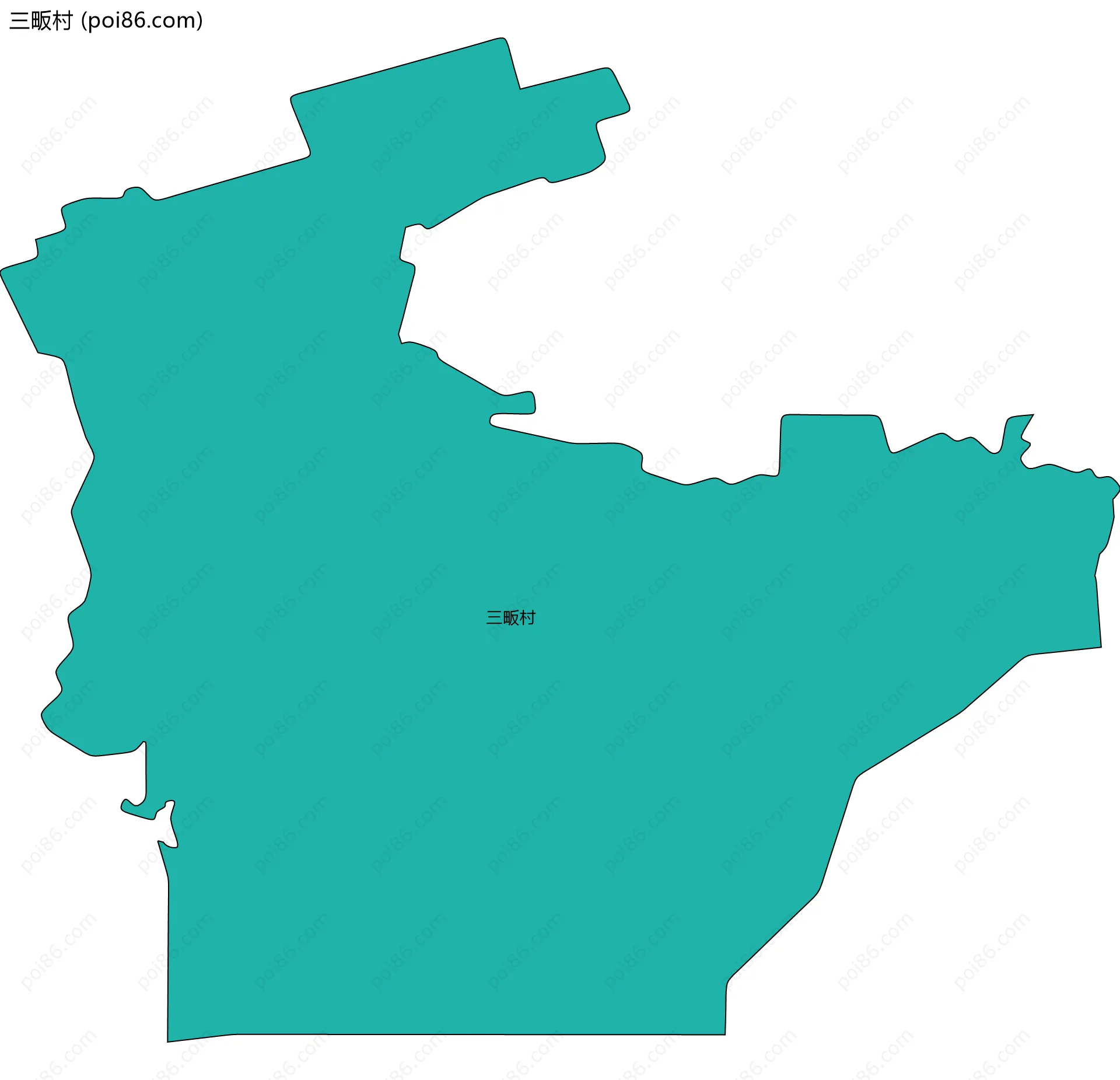 三畈村边界地图