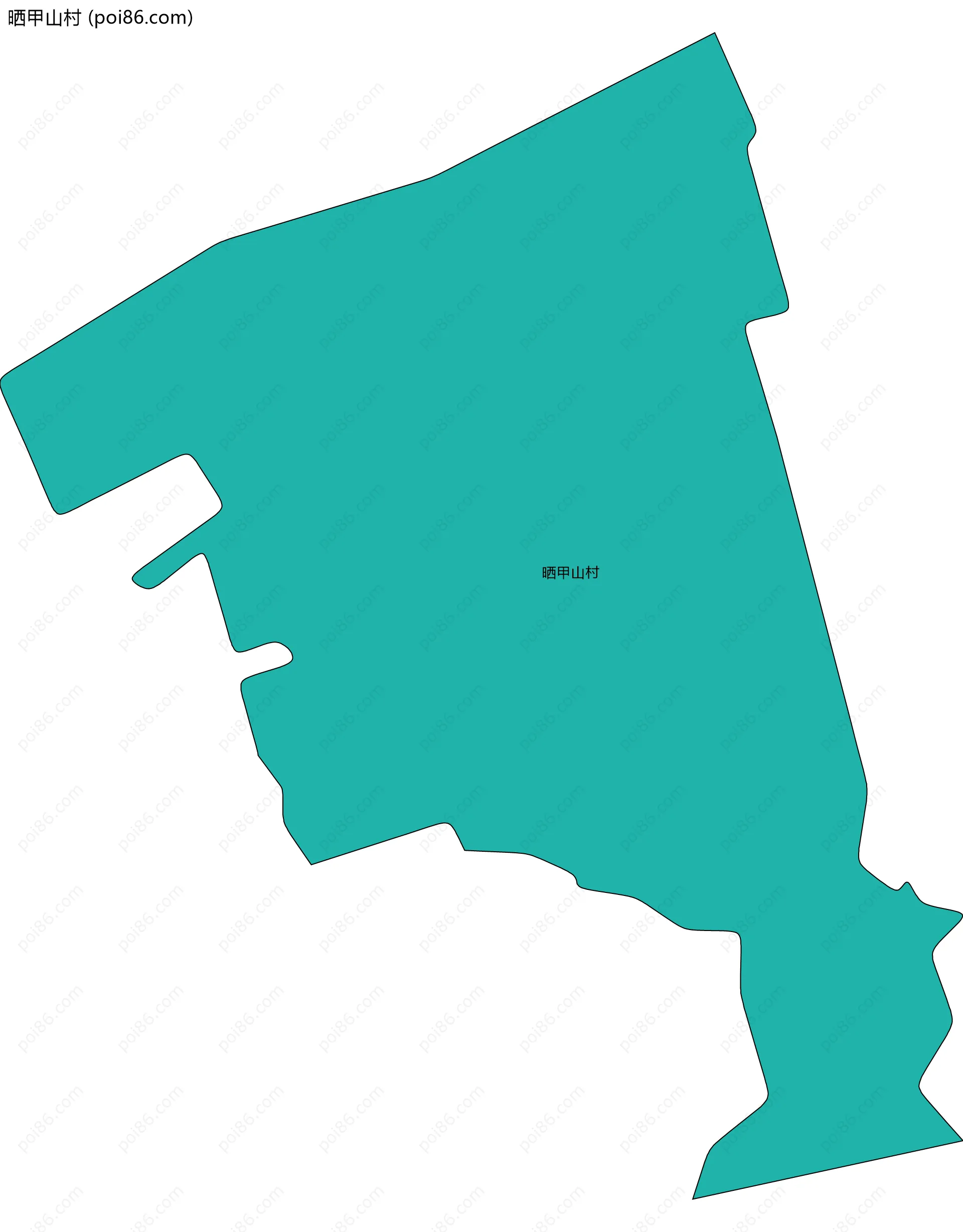 晒甲山村边界地图