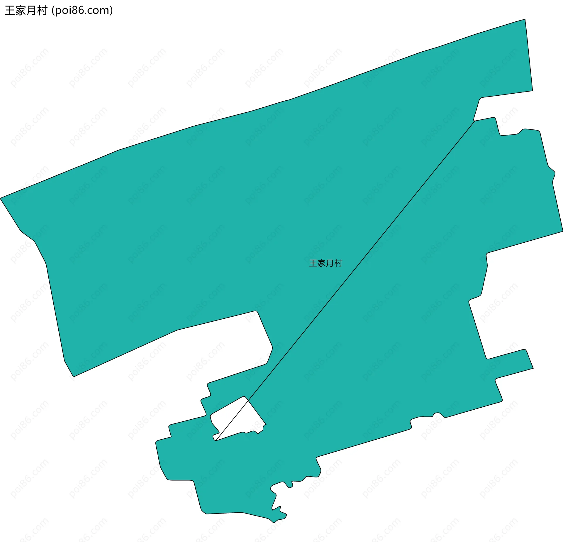 王家月村边界地图