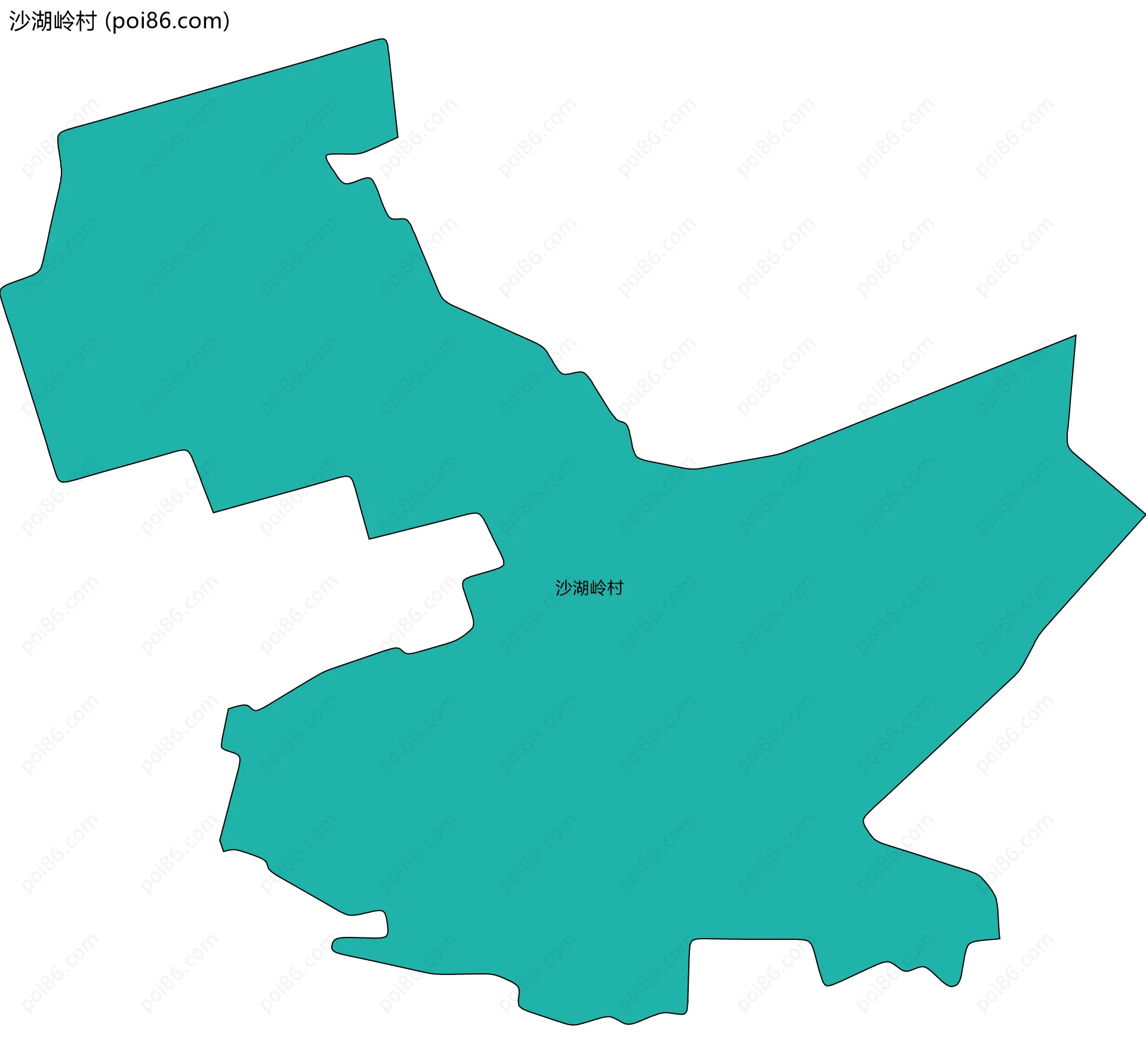 沙湖岭村边界地图