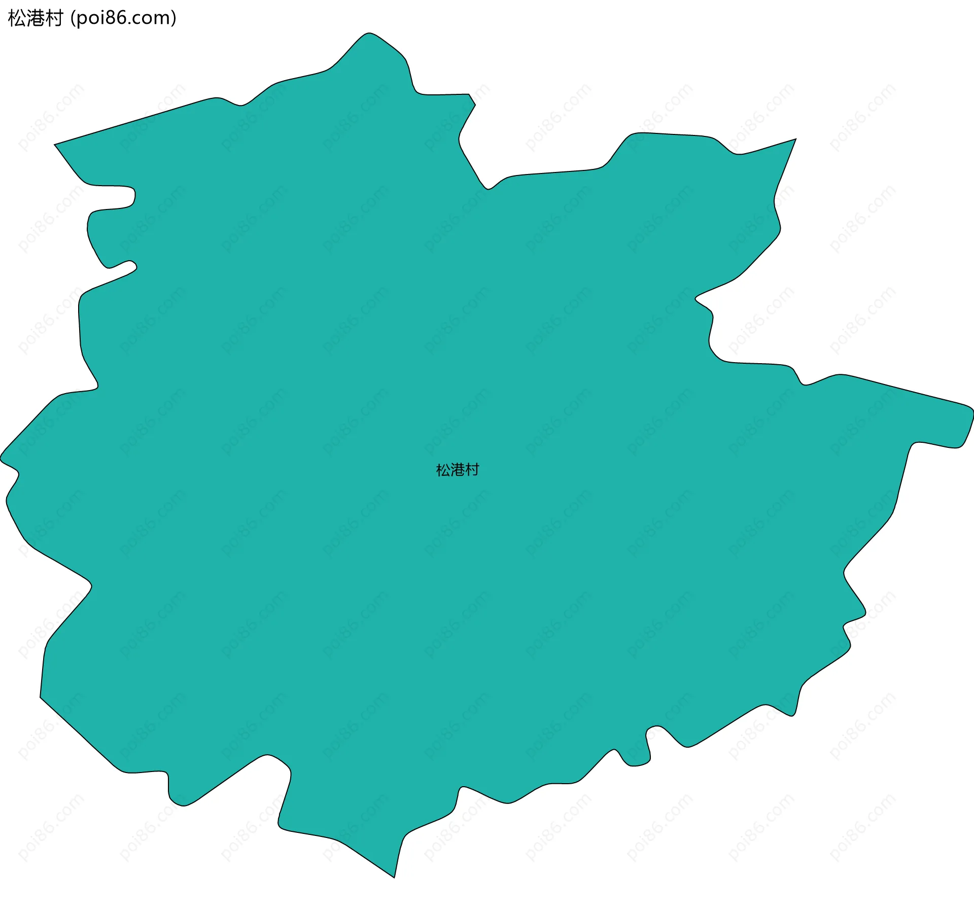 松港村边界地图