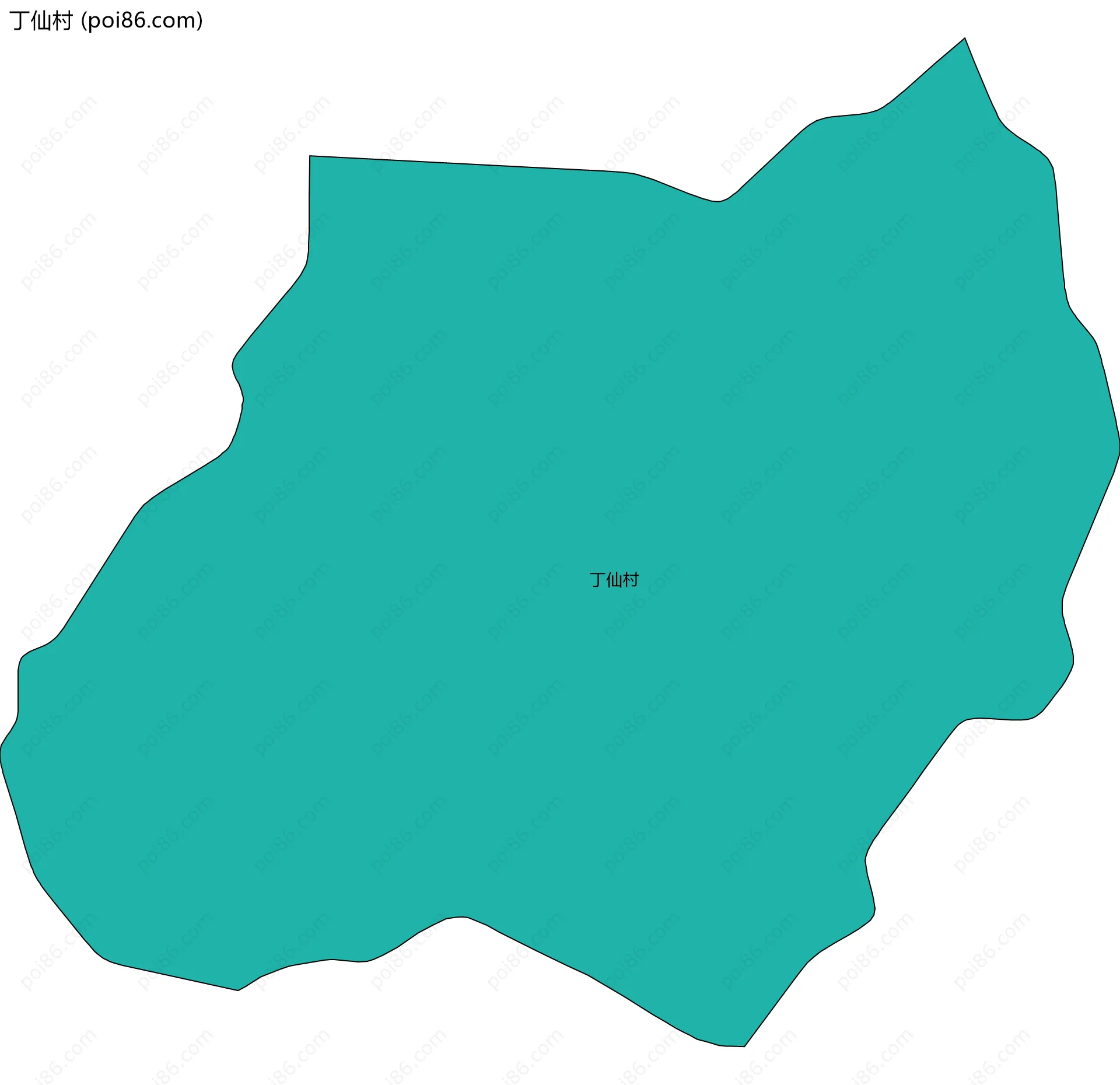 丁仙村边界地图