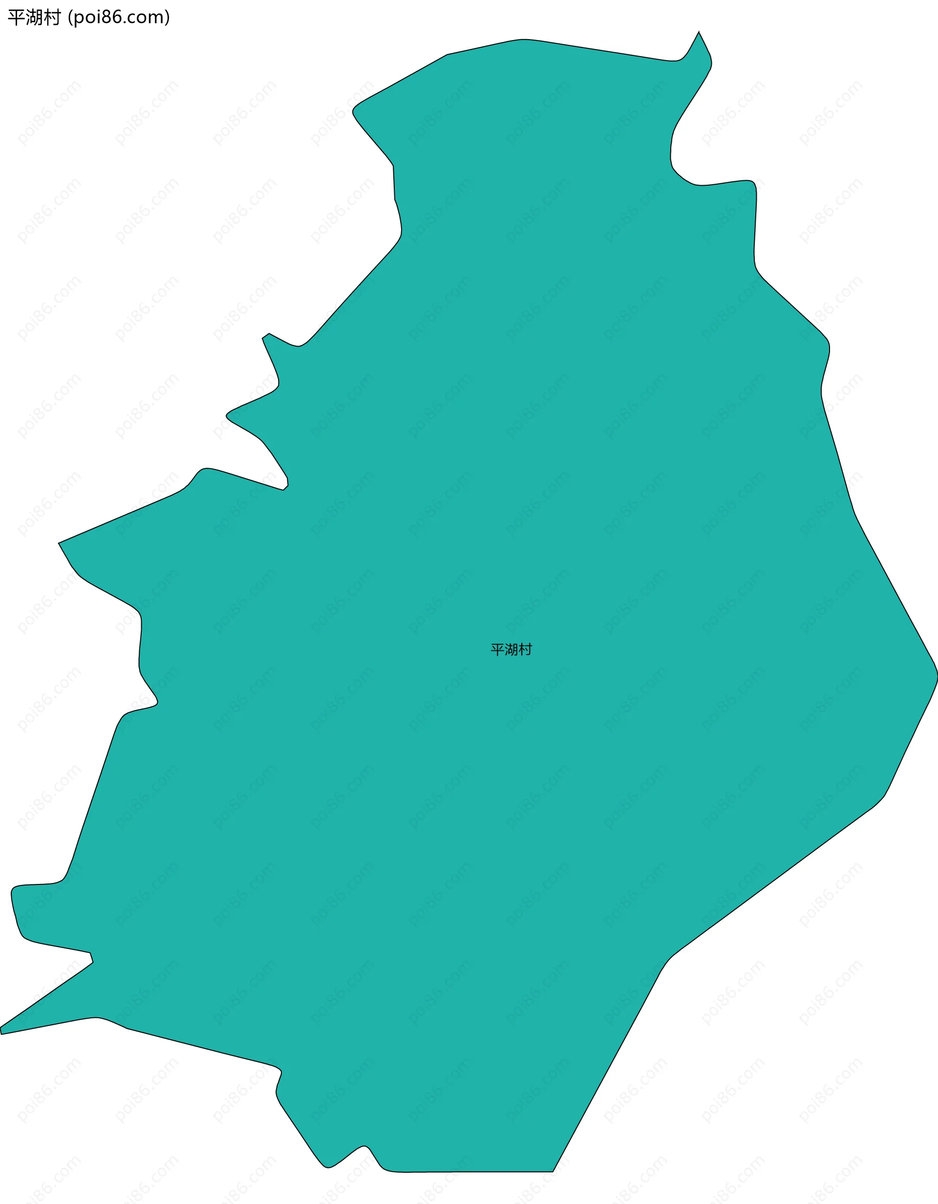 平湖村边界地图