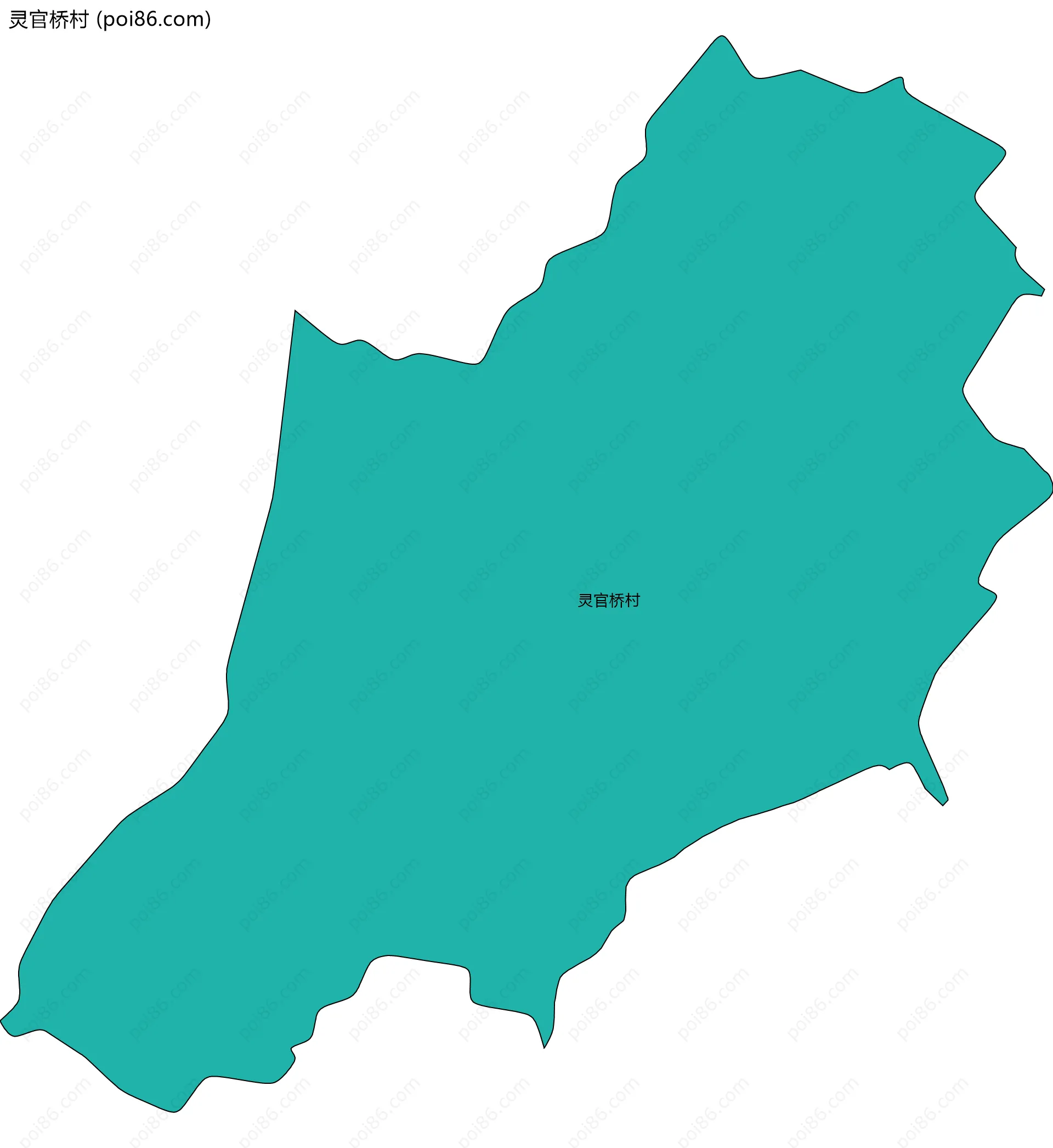 灵官桥村边界地图