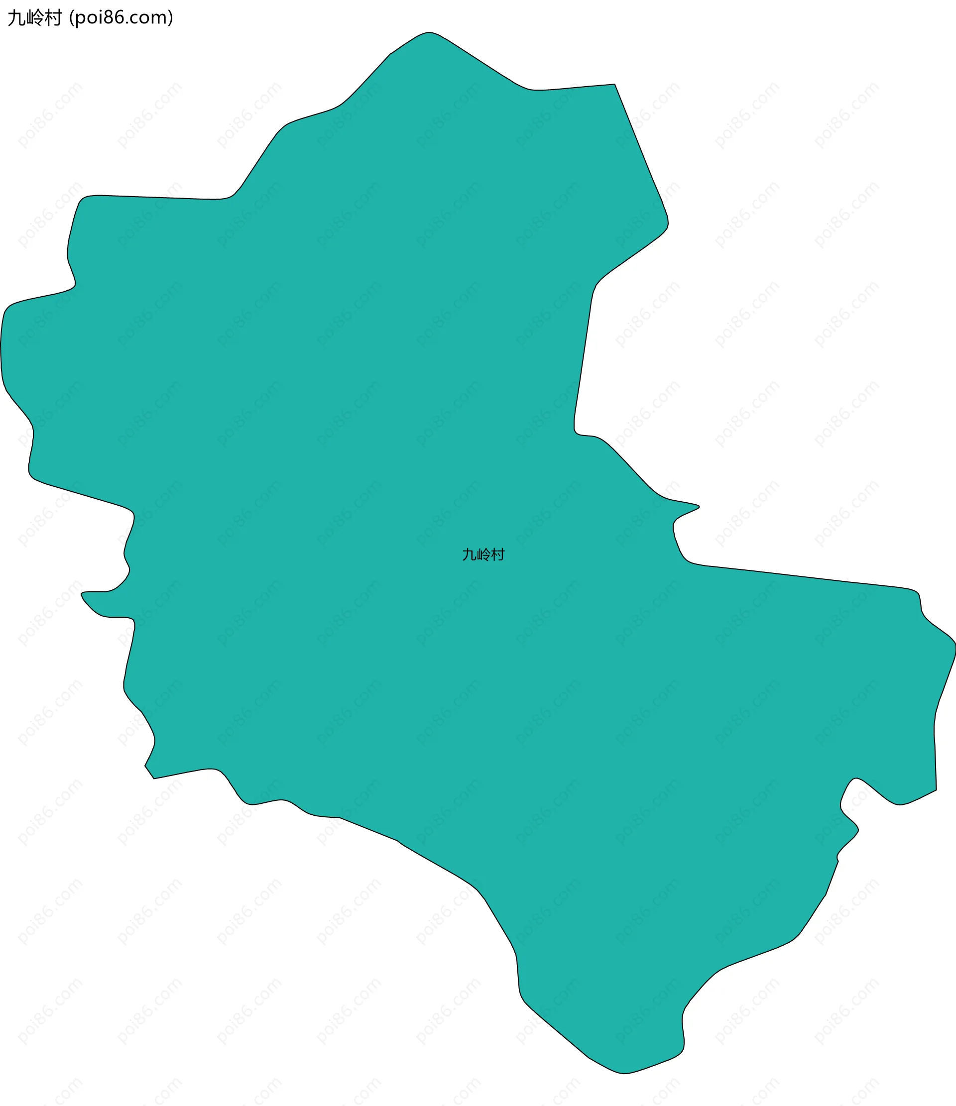 九岭村边界地图