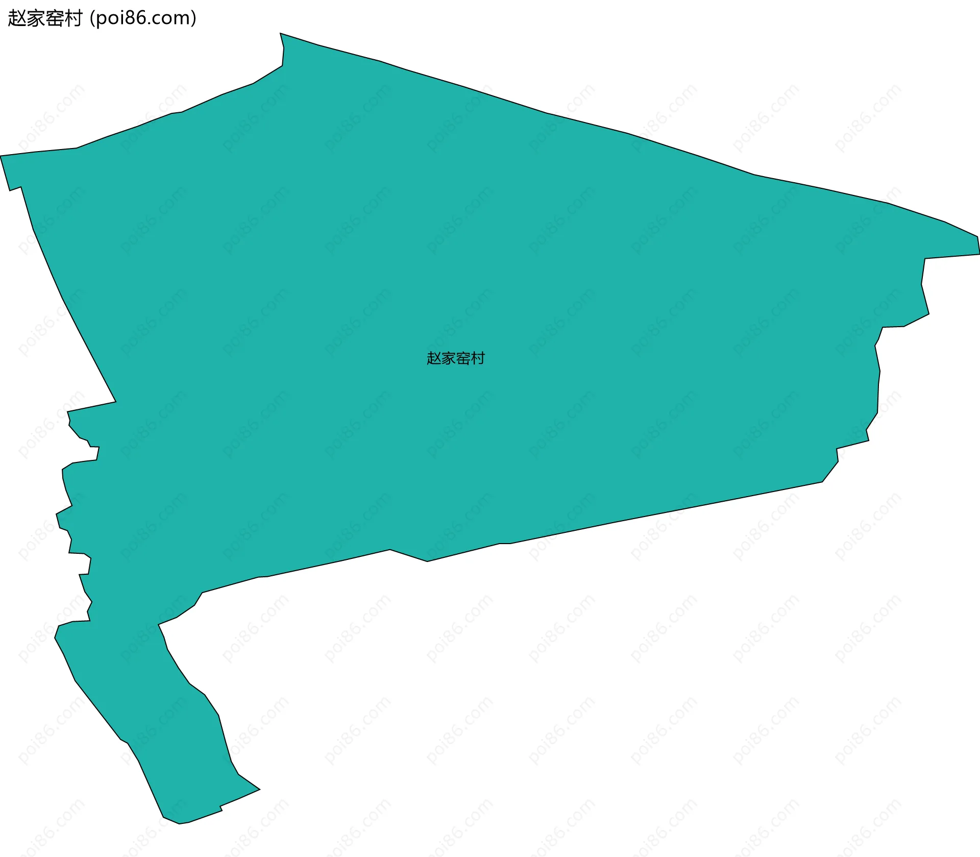 赵家窑村边界地图