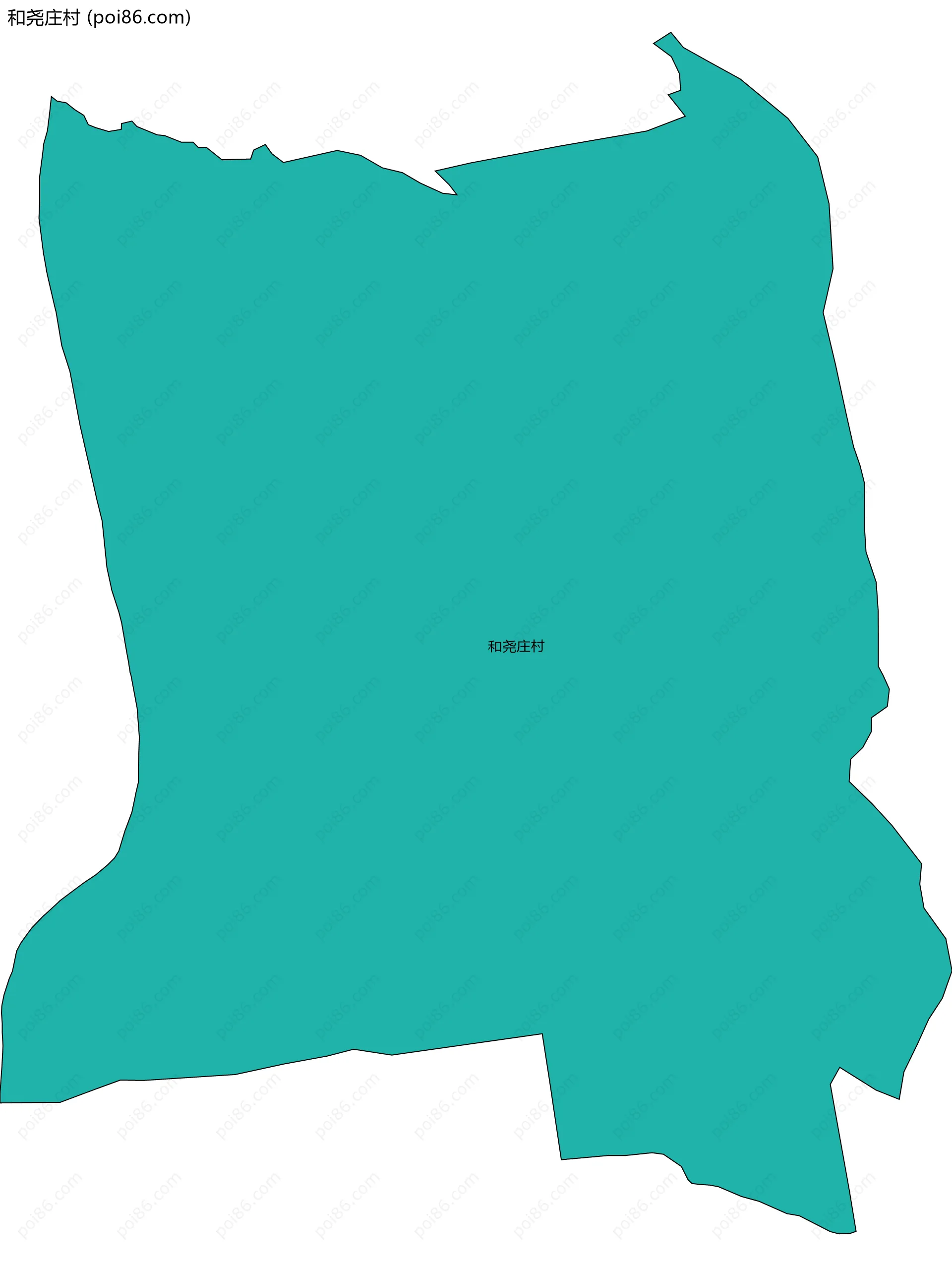 和尧庄村边界地图