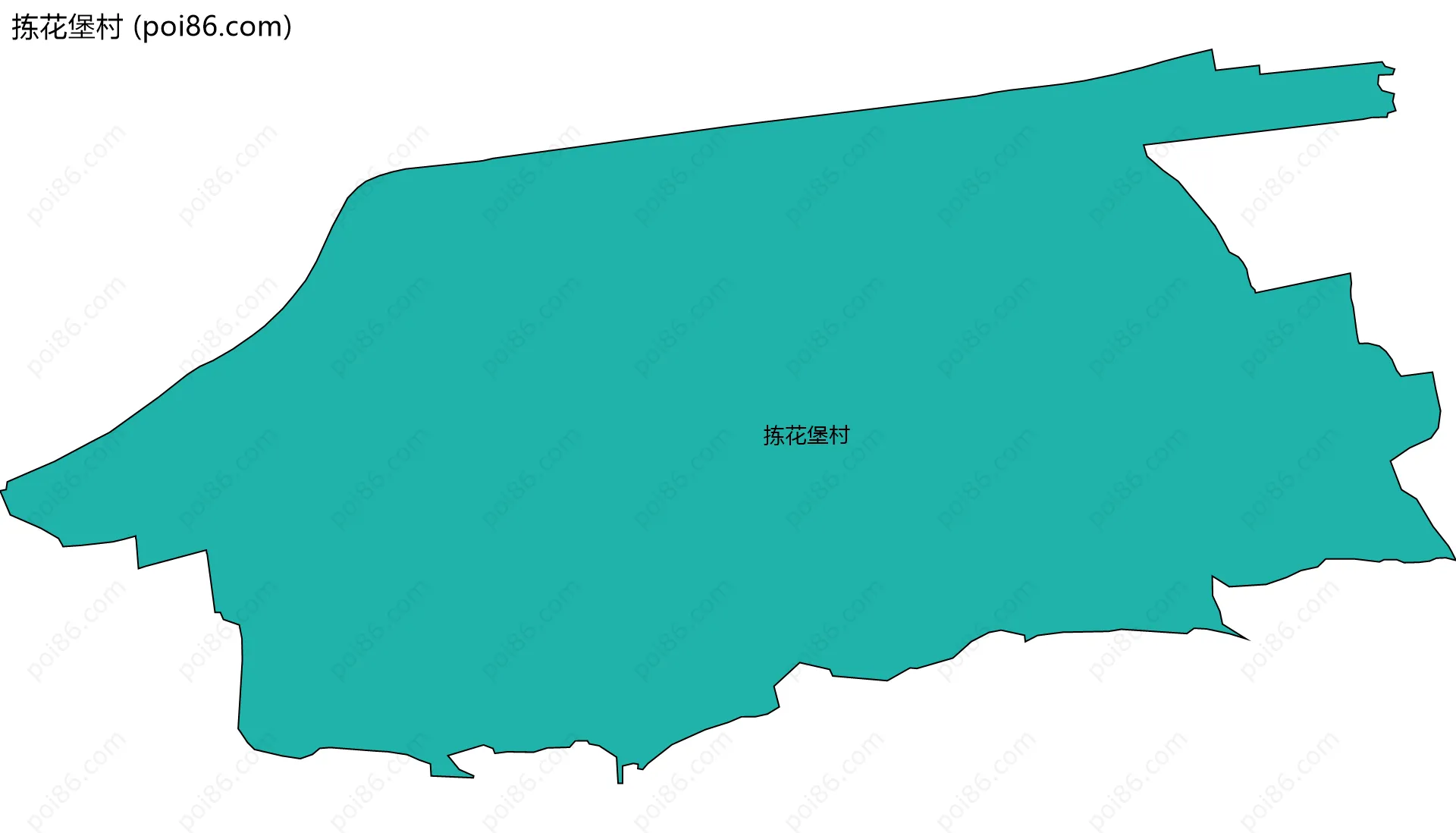 拣花堡村边界地图