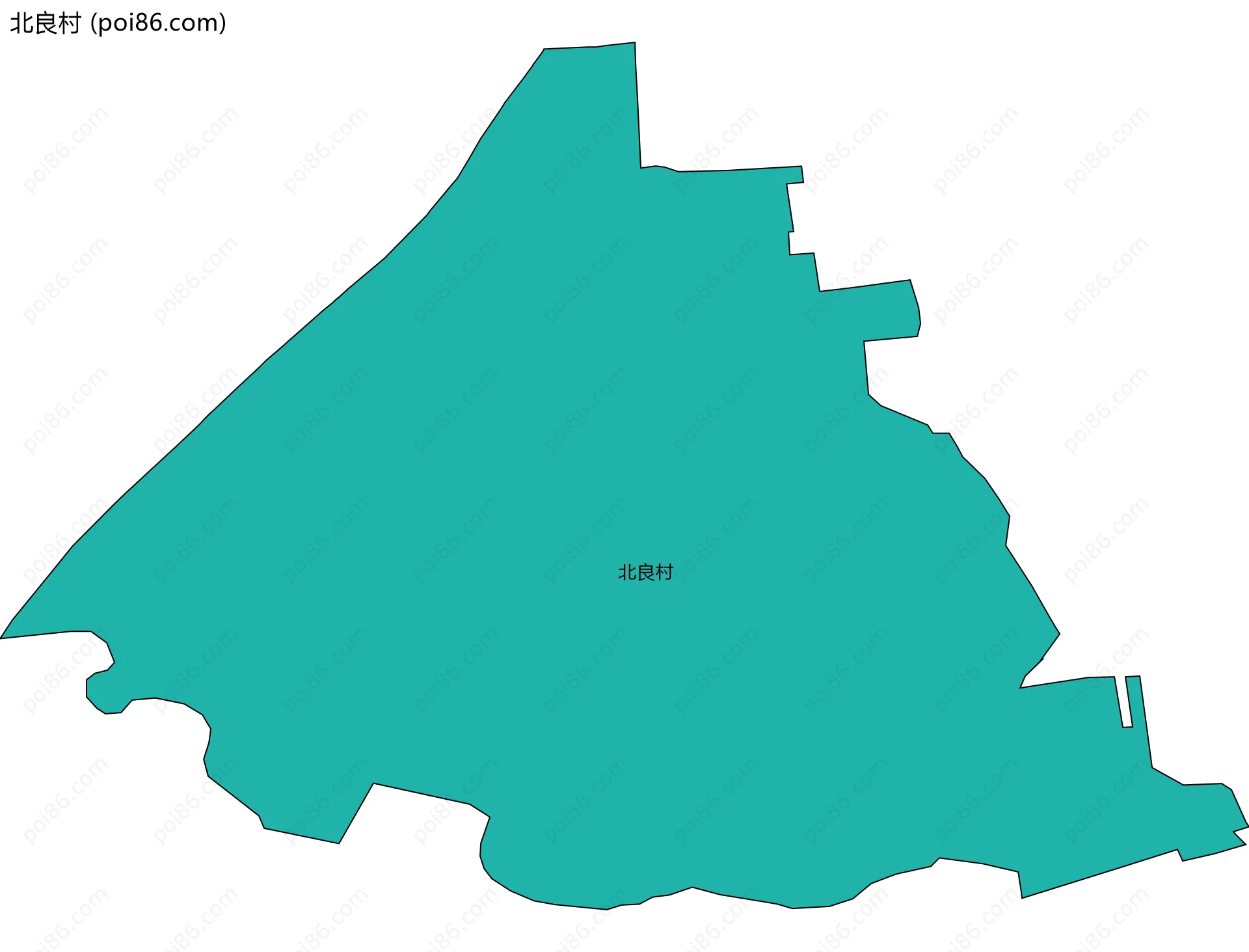北良村边界地图