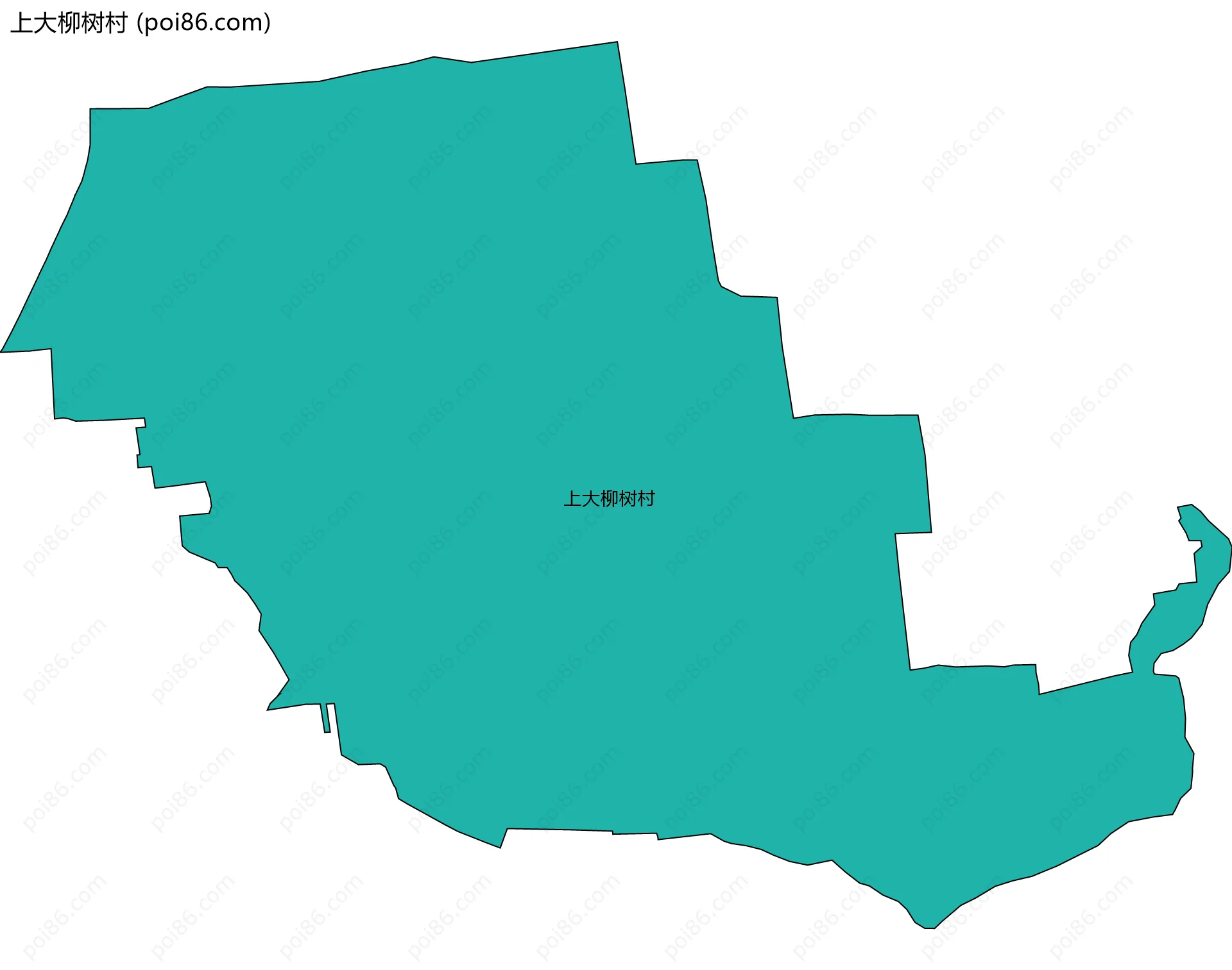 上大柳树村边界地图