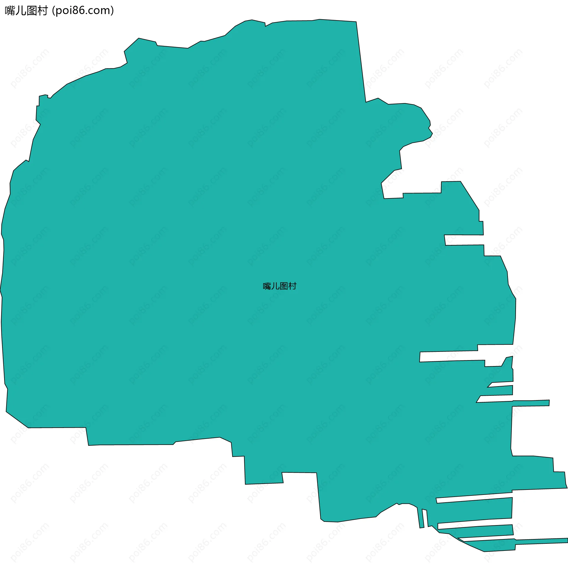 嘴儿图村边界地图