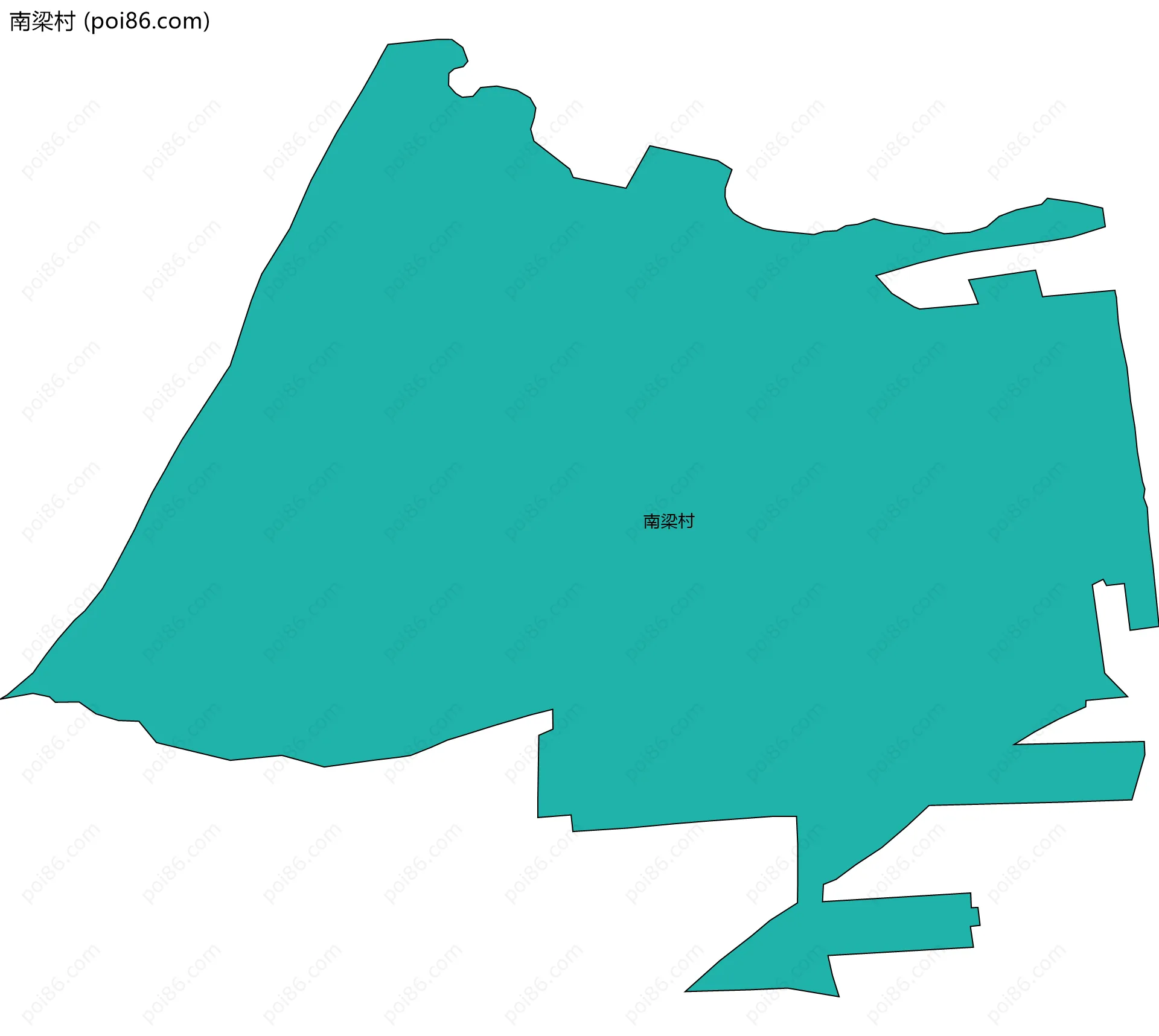 南梁村边界地图