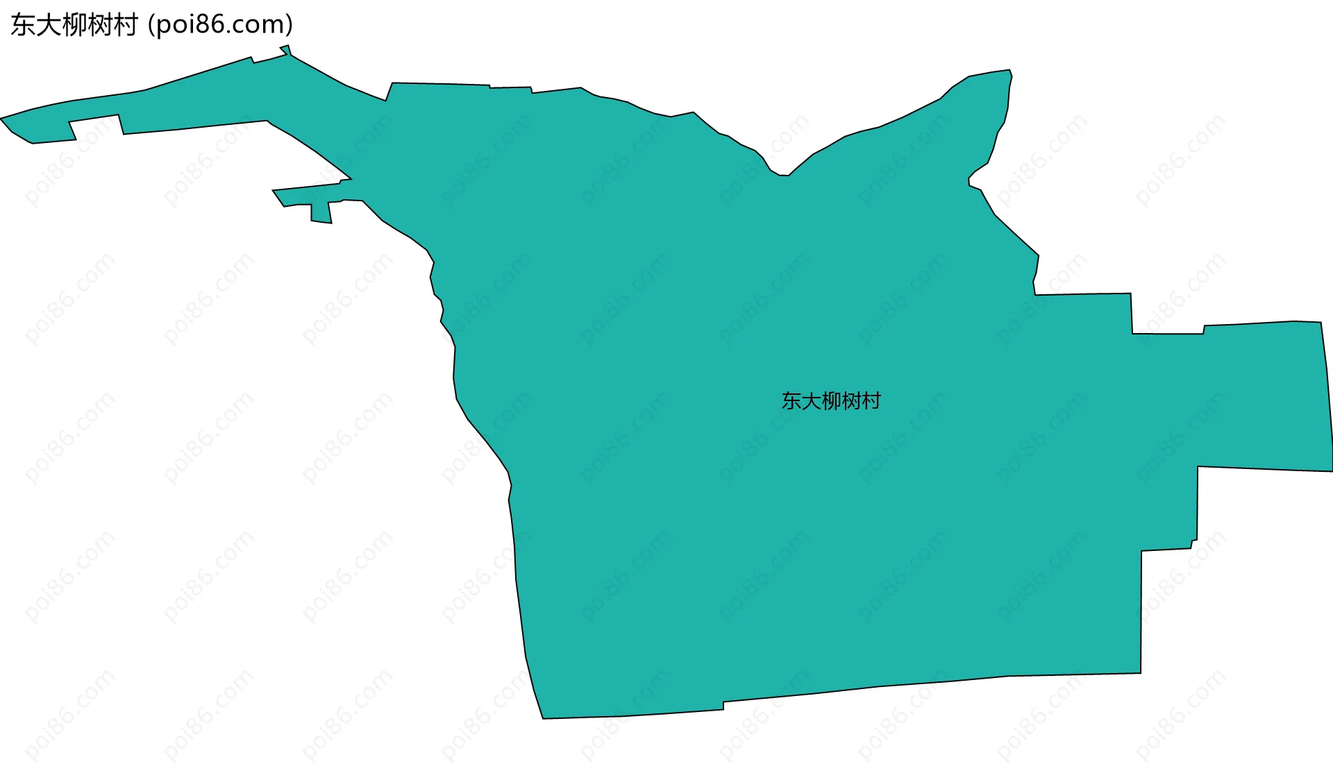 东大柳树村边界地图