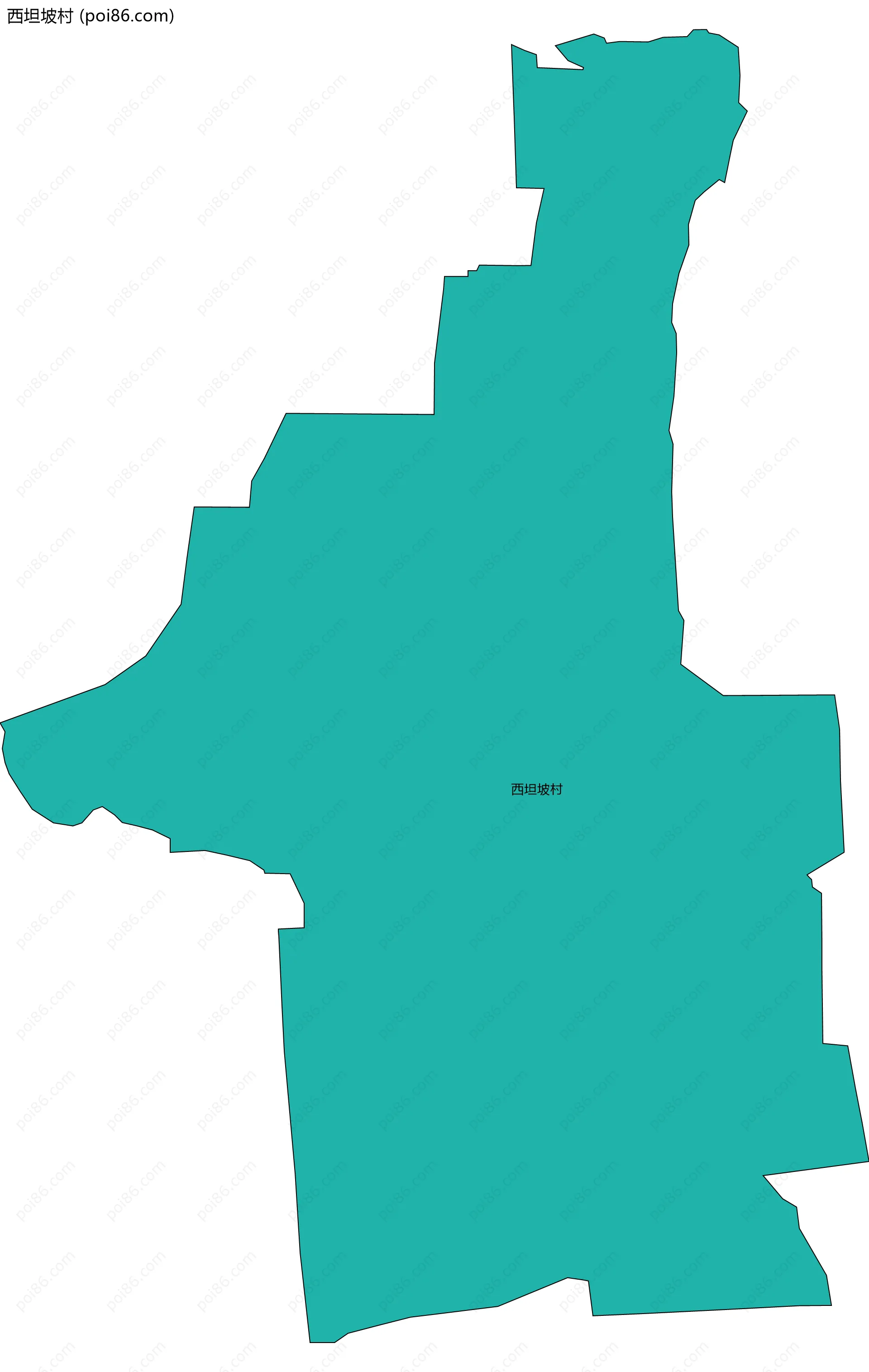 西坦坡村边界地图