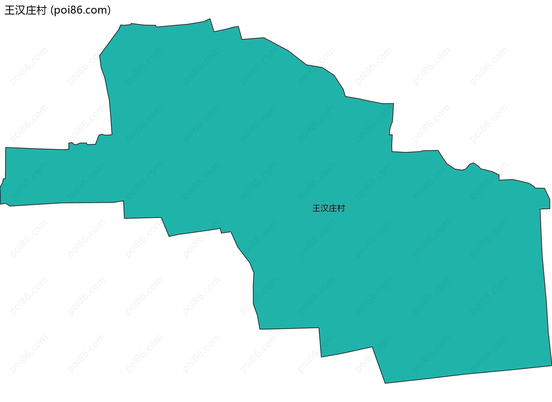 王汉庄村边界地图