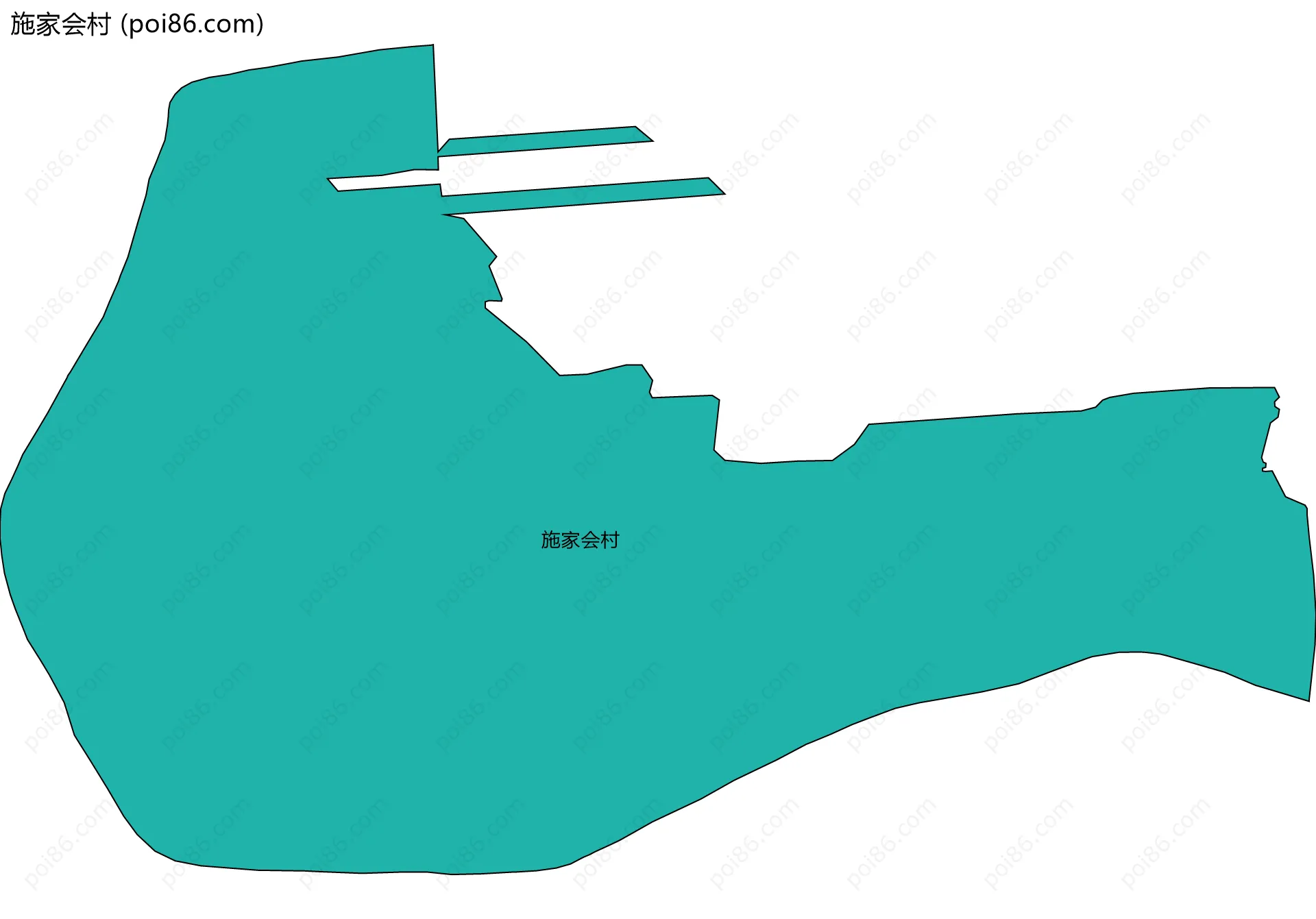 施家会村边界地图