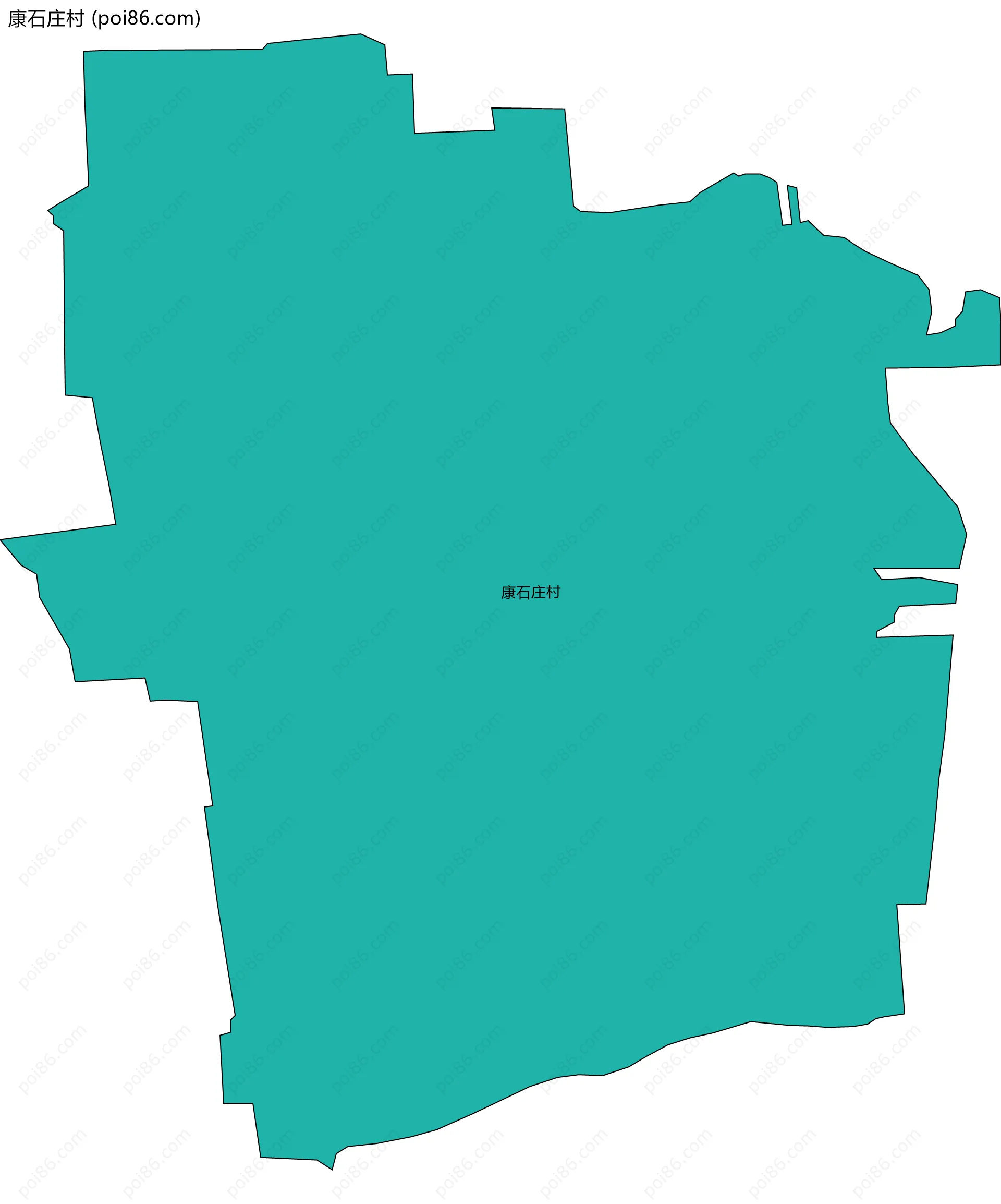 康石庄村边界地图