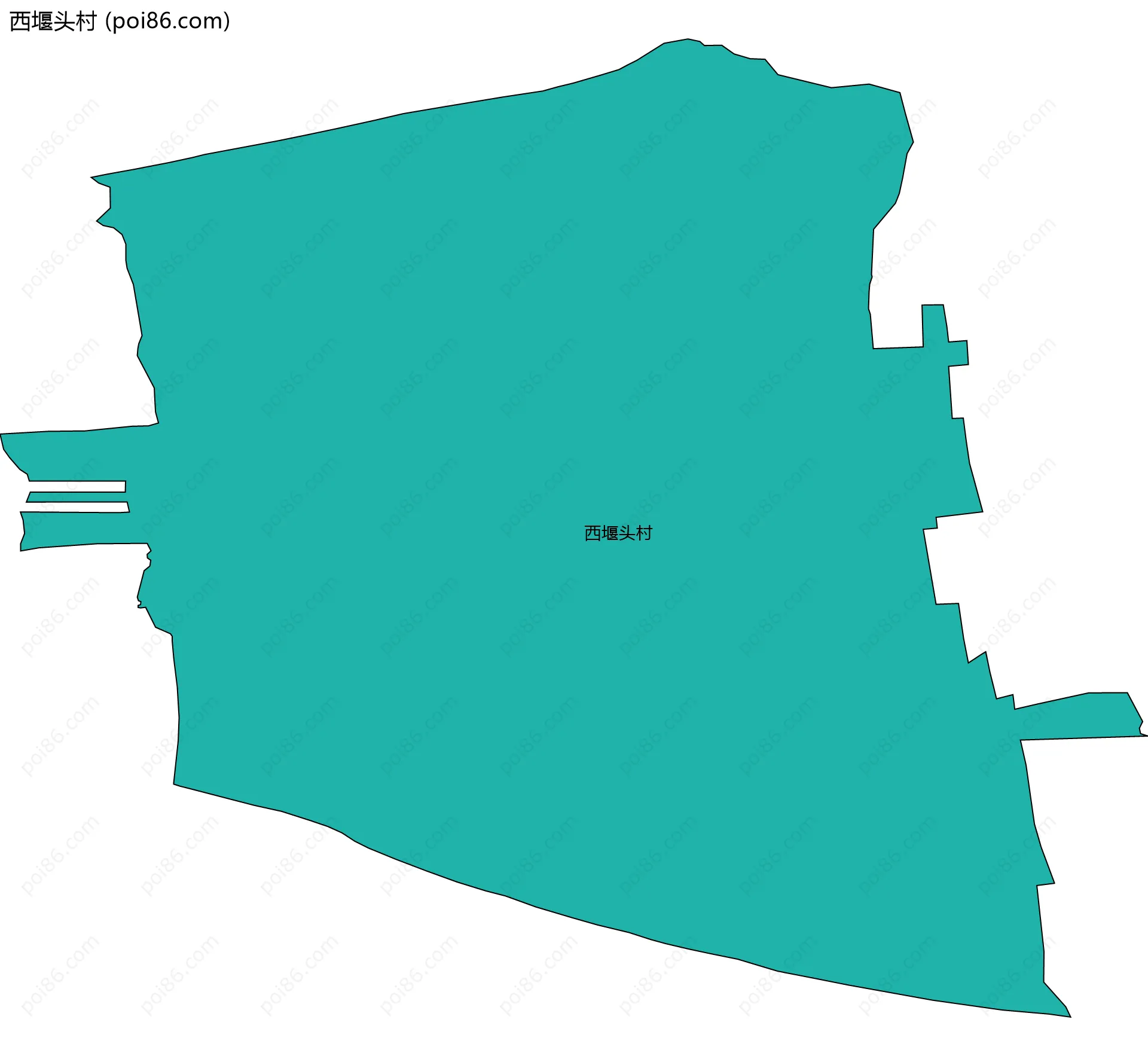 西堰头村边界地图