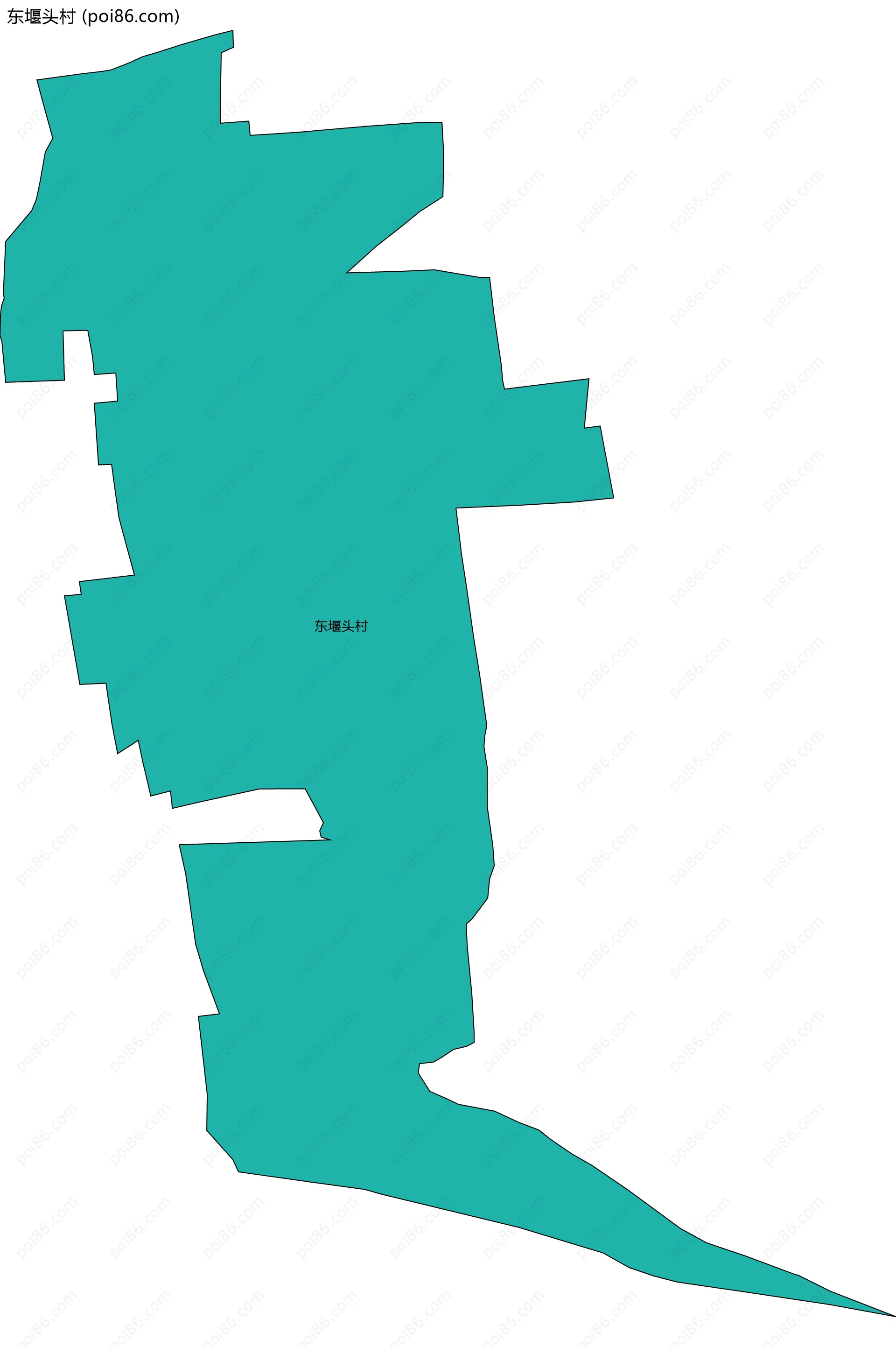 东堰头村边界地图