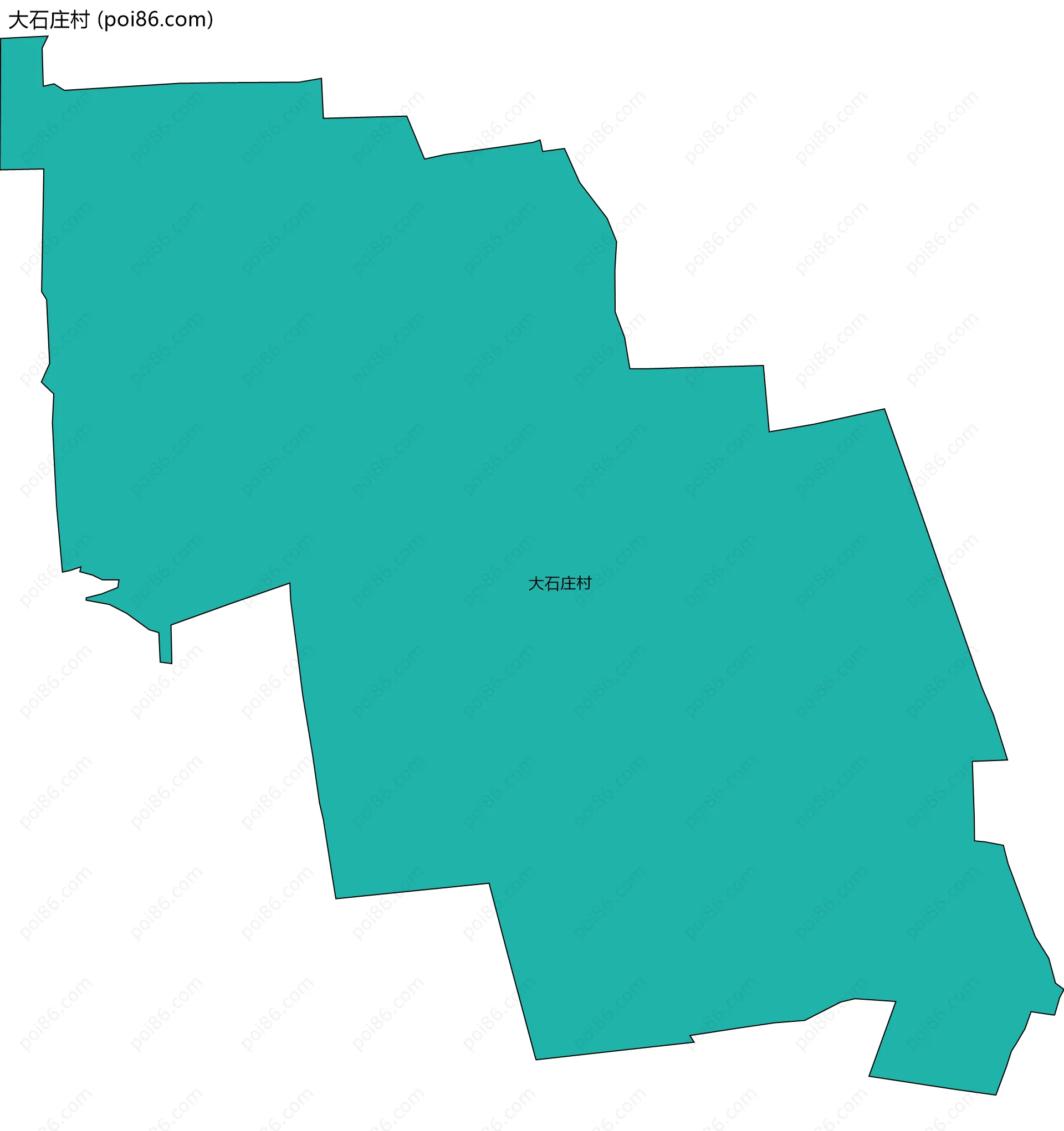 大石庄村边界地图
