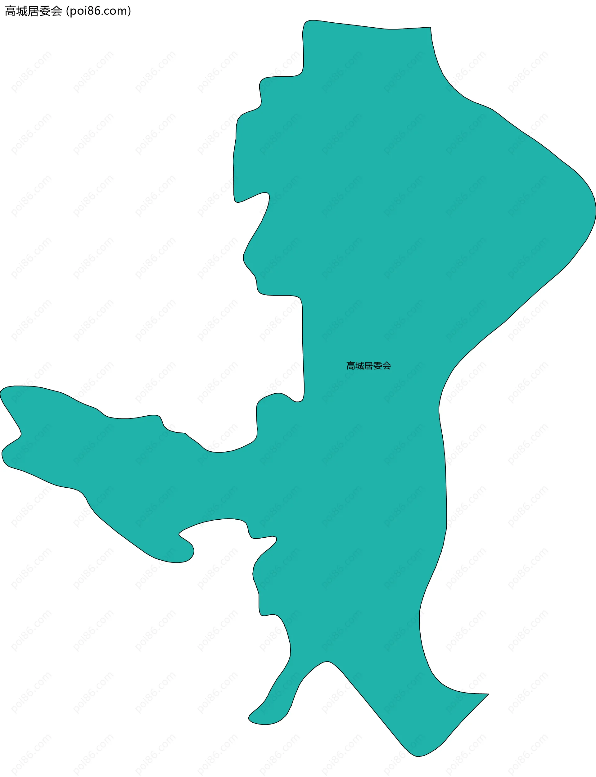 高城居委会边界地图