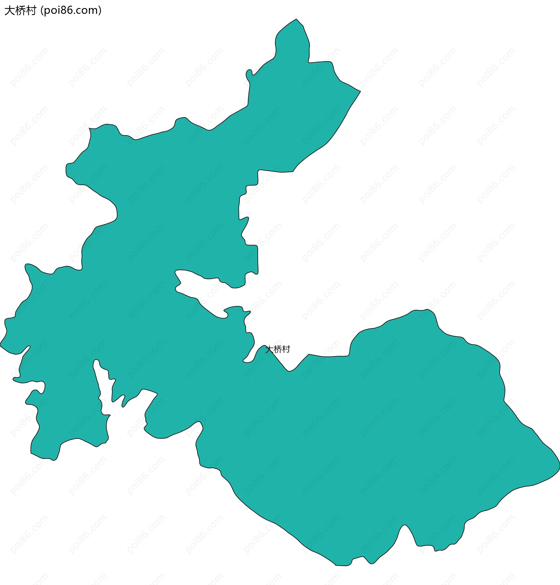 大桥村边界地图