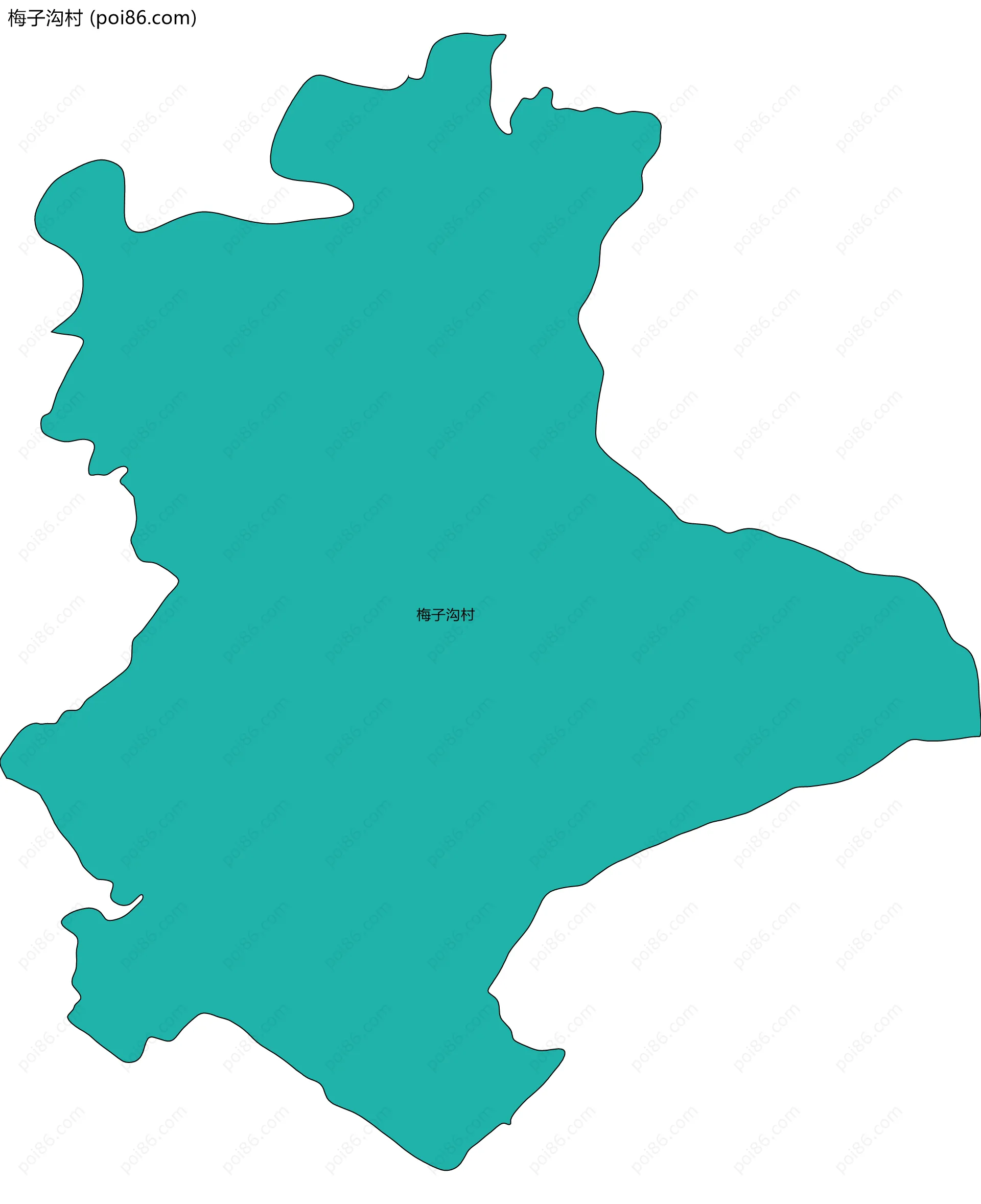 梅子沟村边界地图