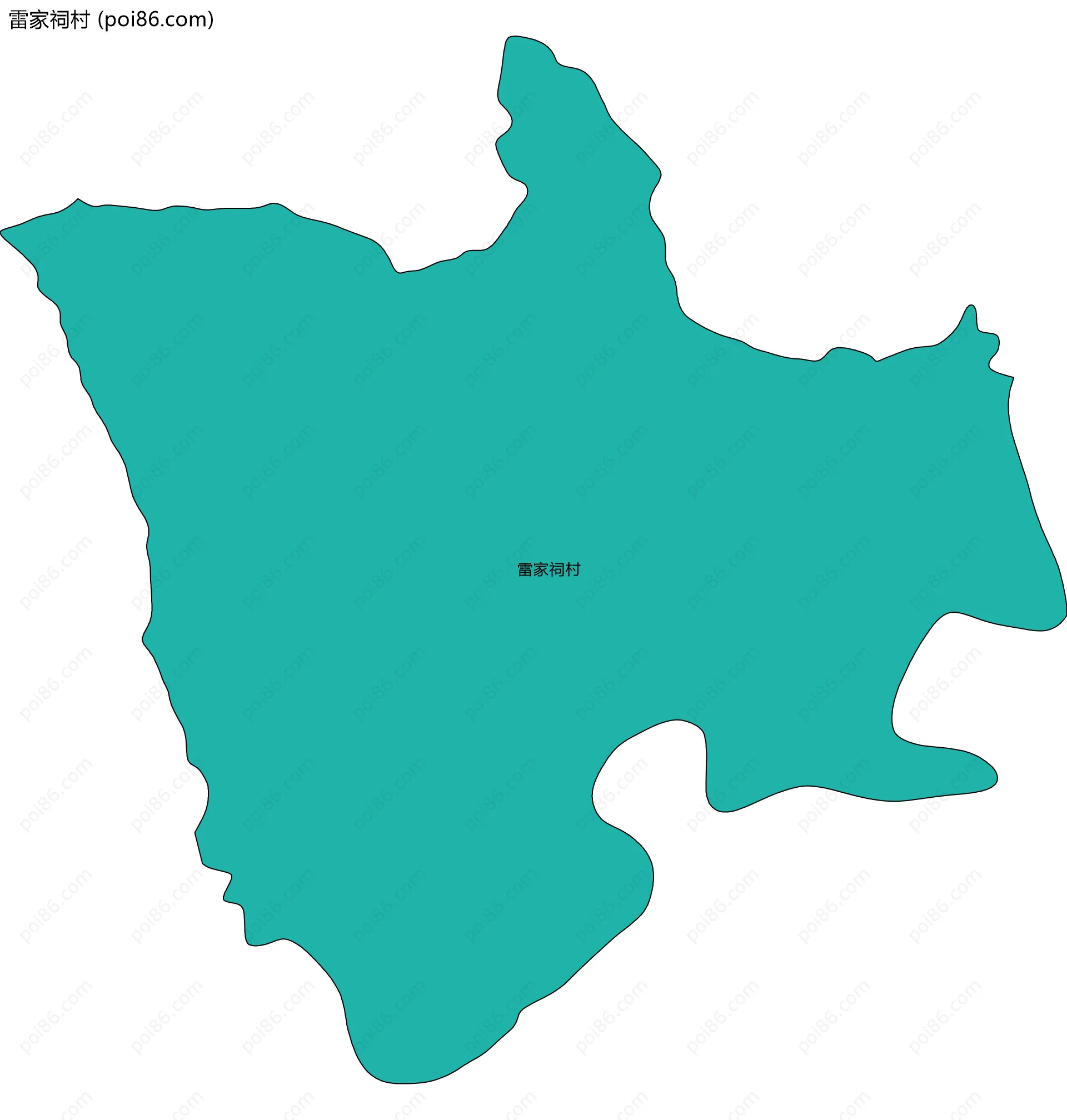 雷家祠村边界地图