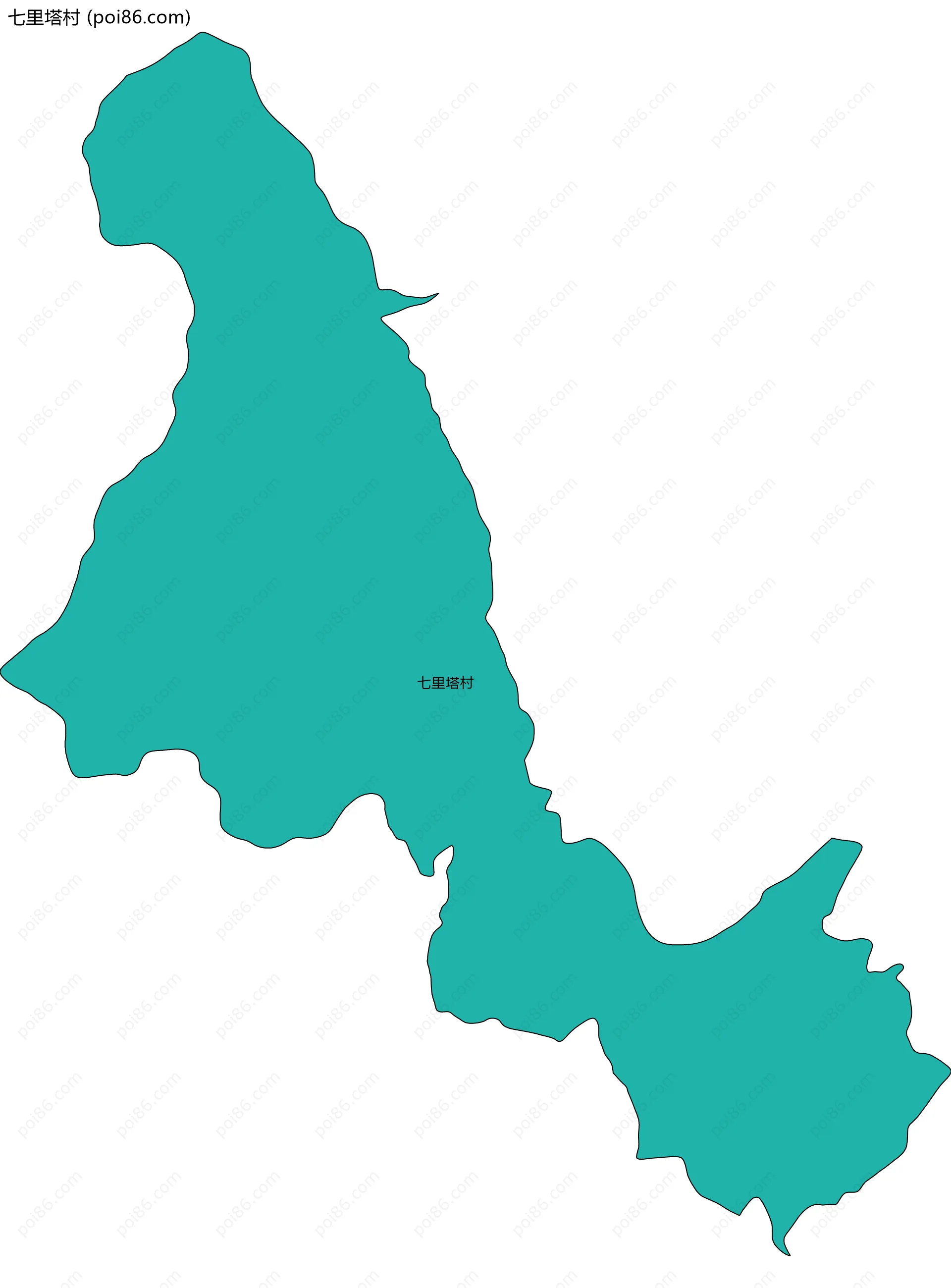 七里塔村边界地图