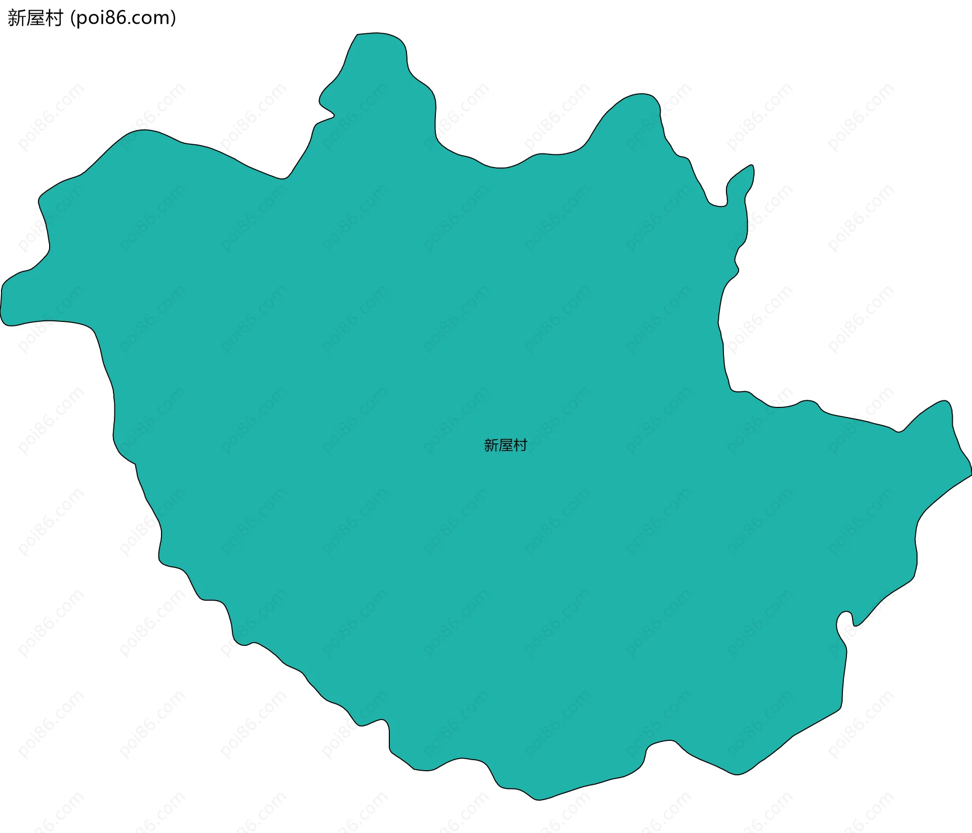 新屋村边界地图