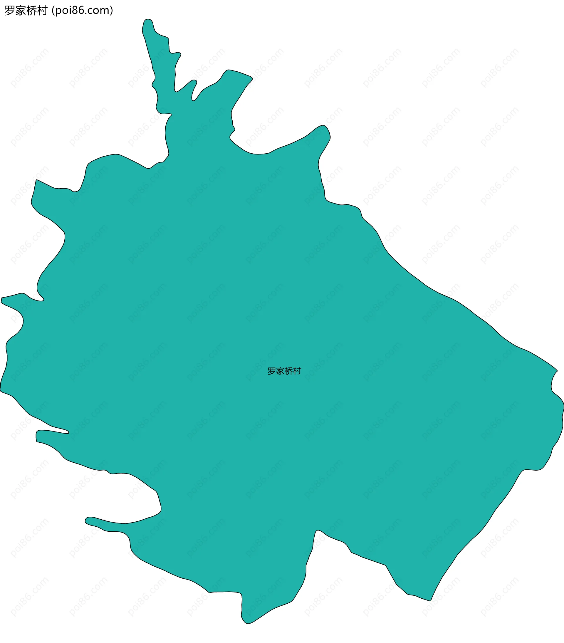 罗家桥村边界地图