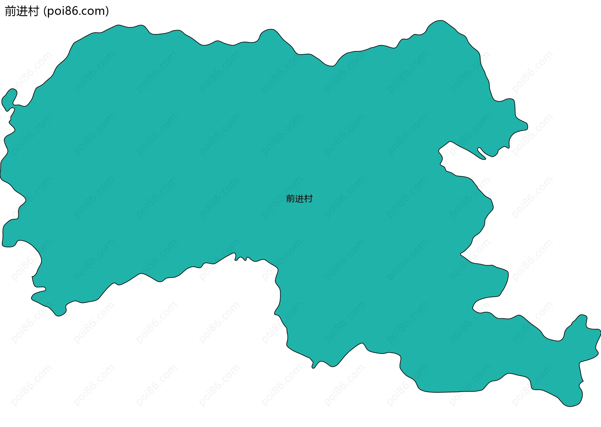 前进村边界地图
