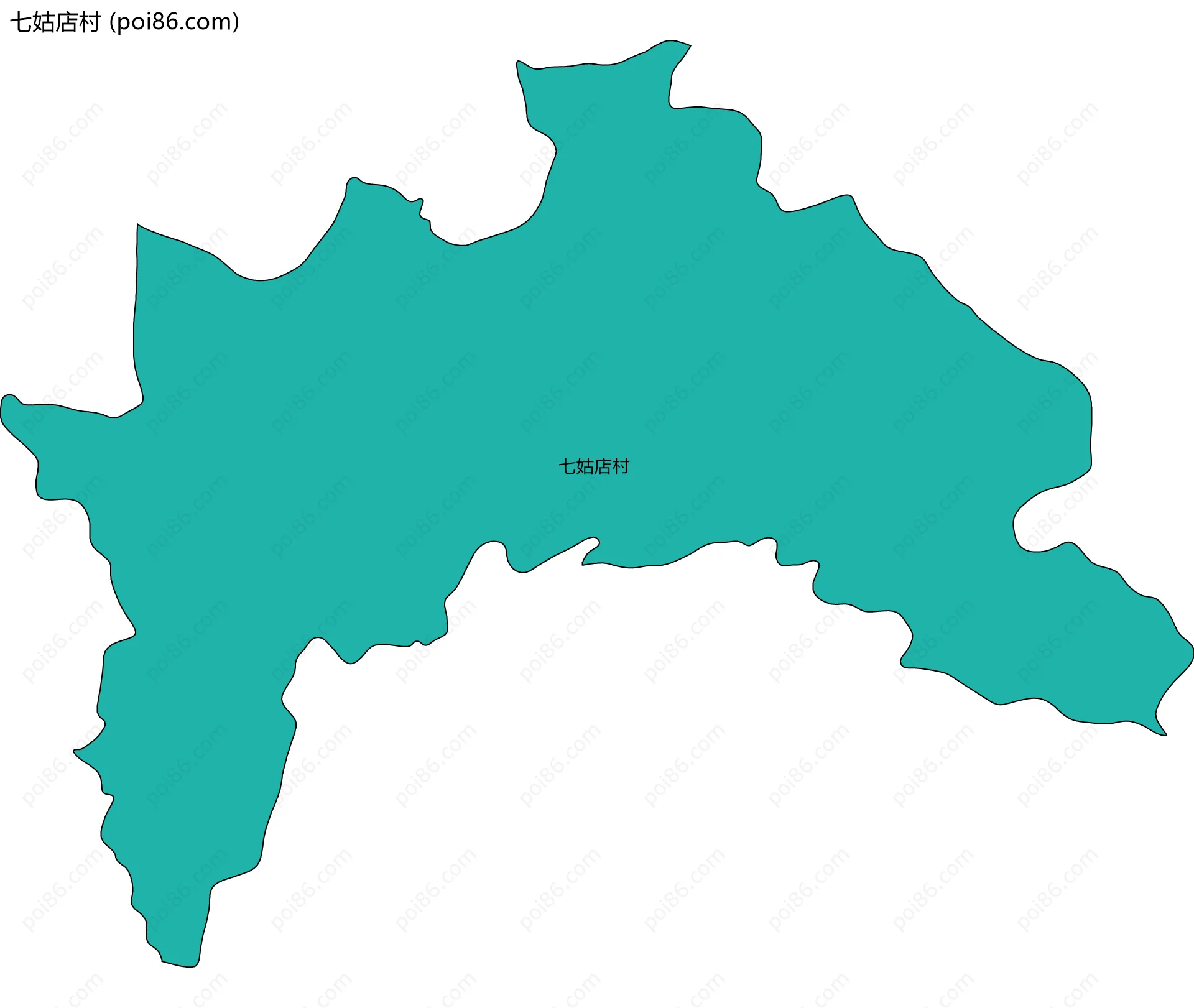 七姑店村边界地图