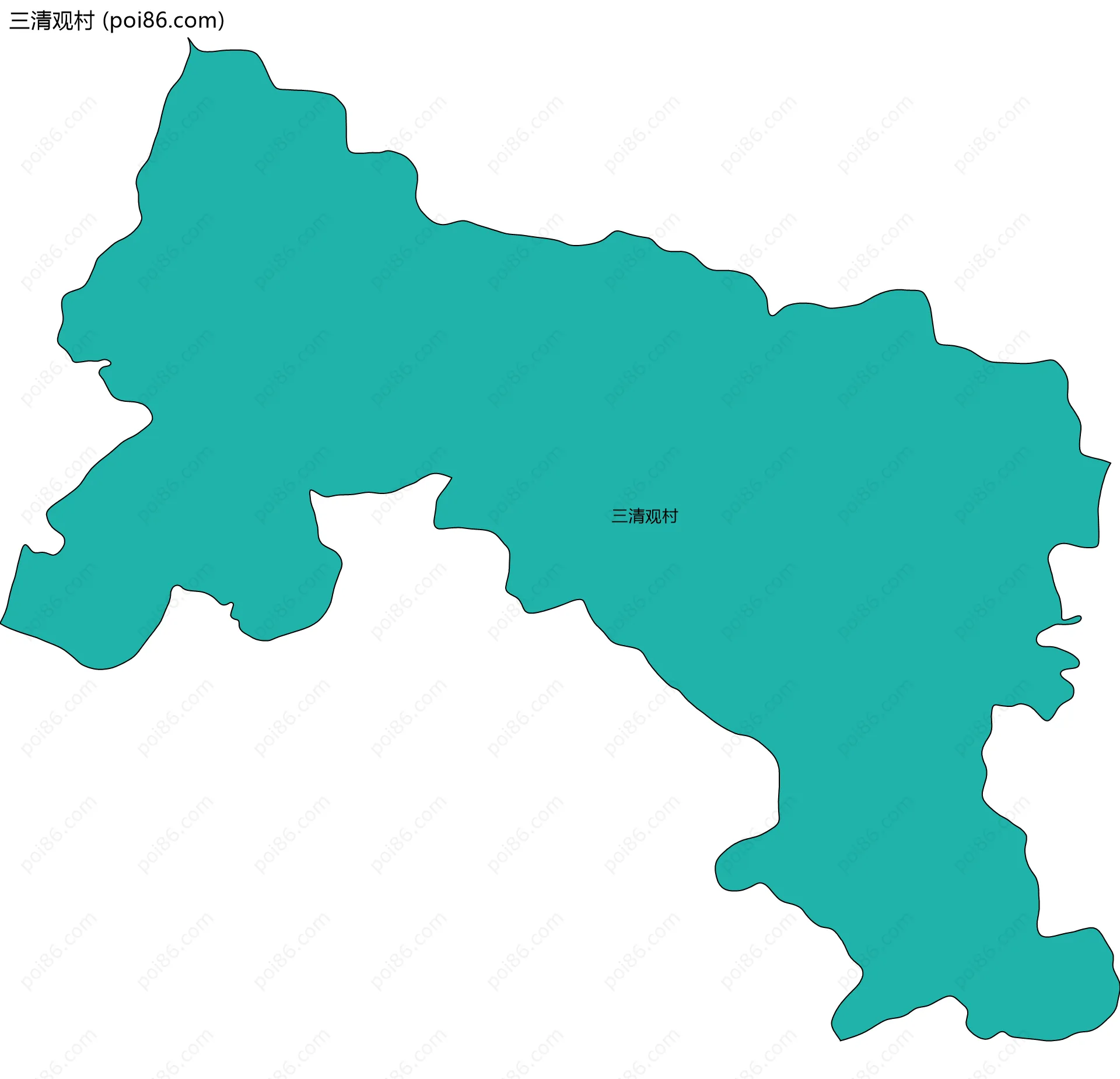 三清观村边界地图